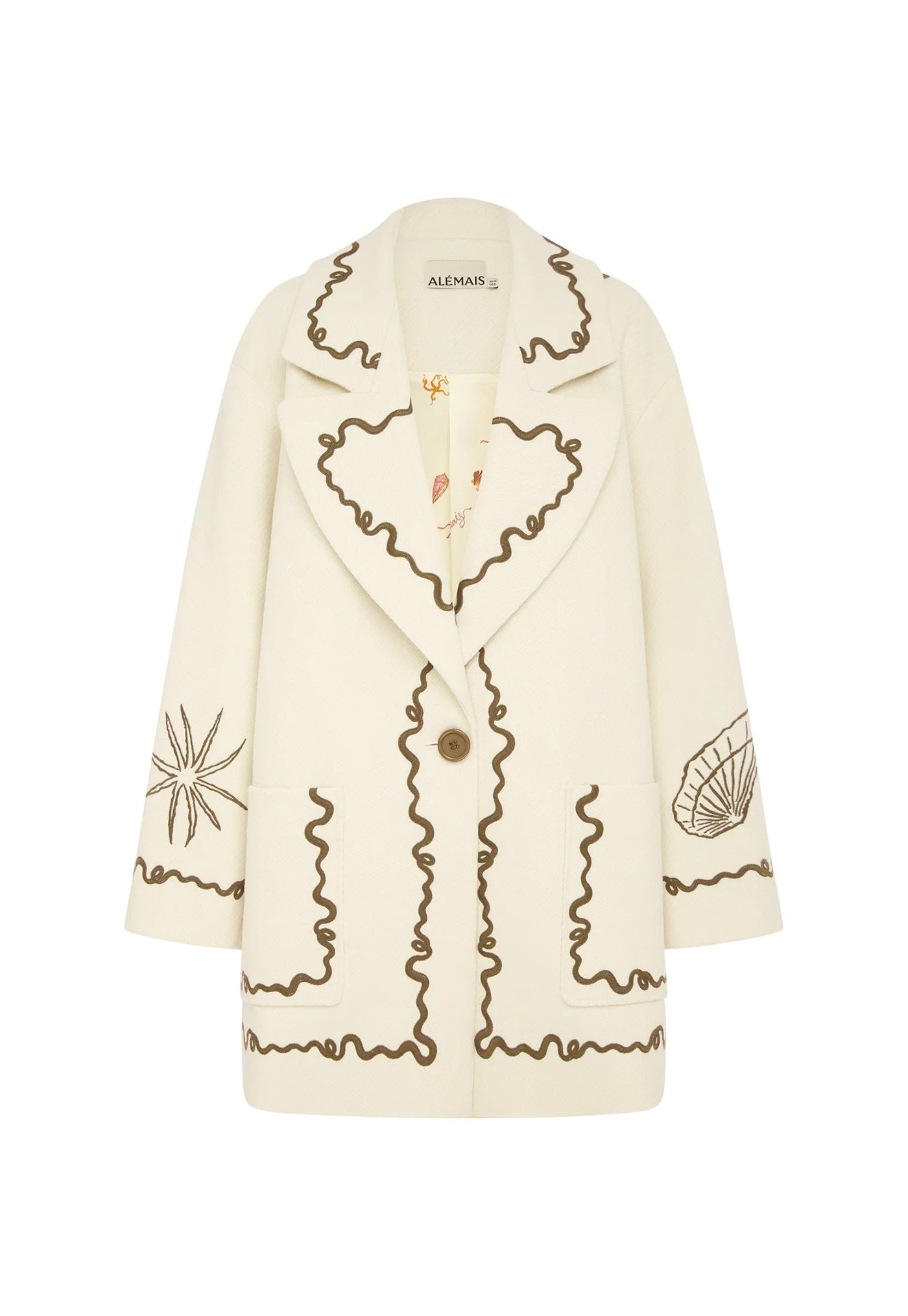 Sammy Embroidered Jacket - Cream
