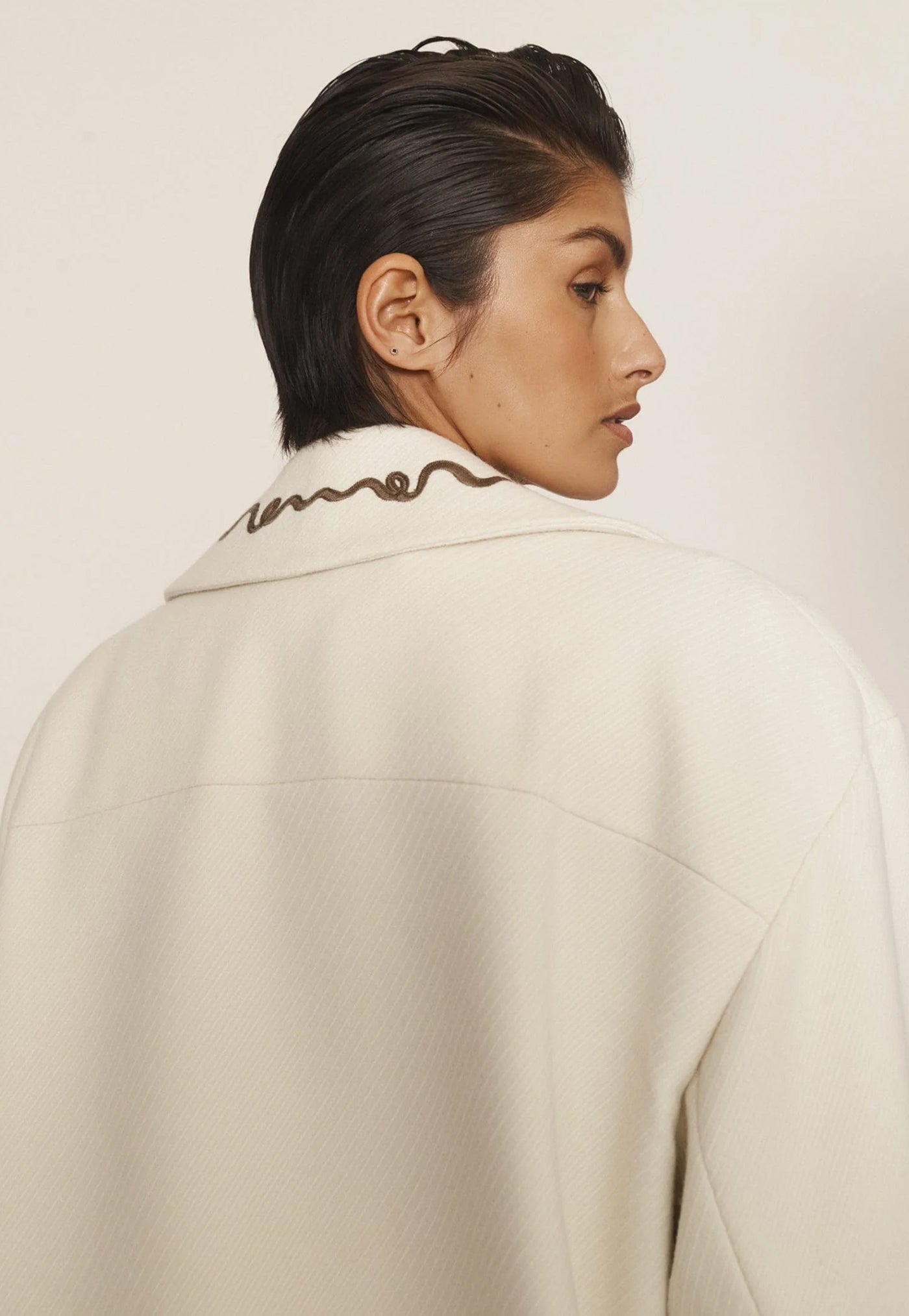 Sammy Embroidered Jacket - Cream