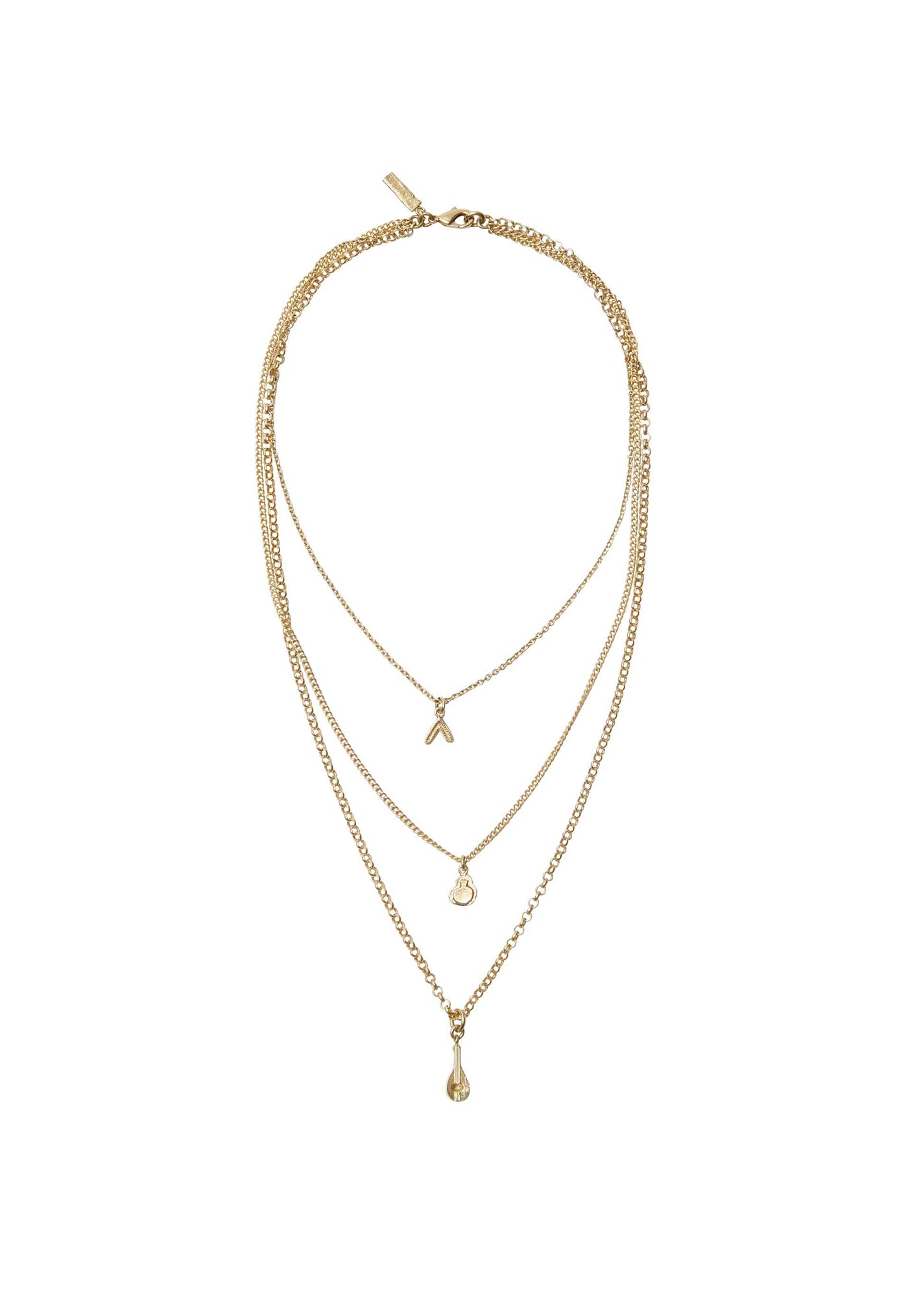 Le Jardin Multi Charm Necklace - Gold
