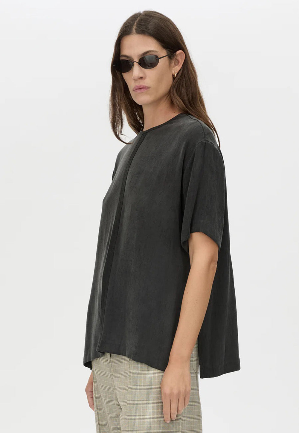 Allegro Satin Tee - Washed Black