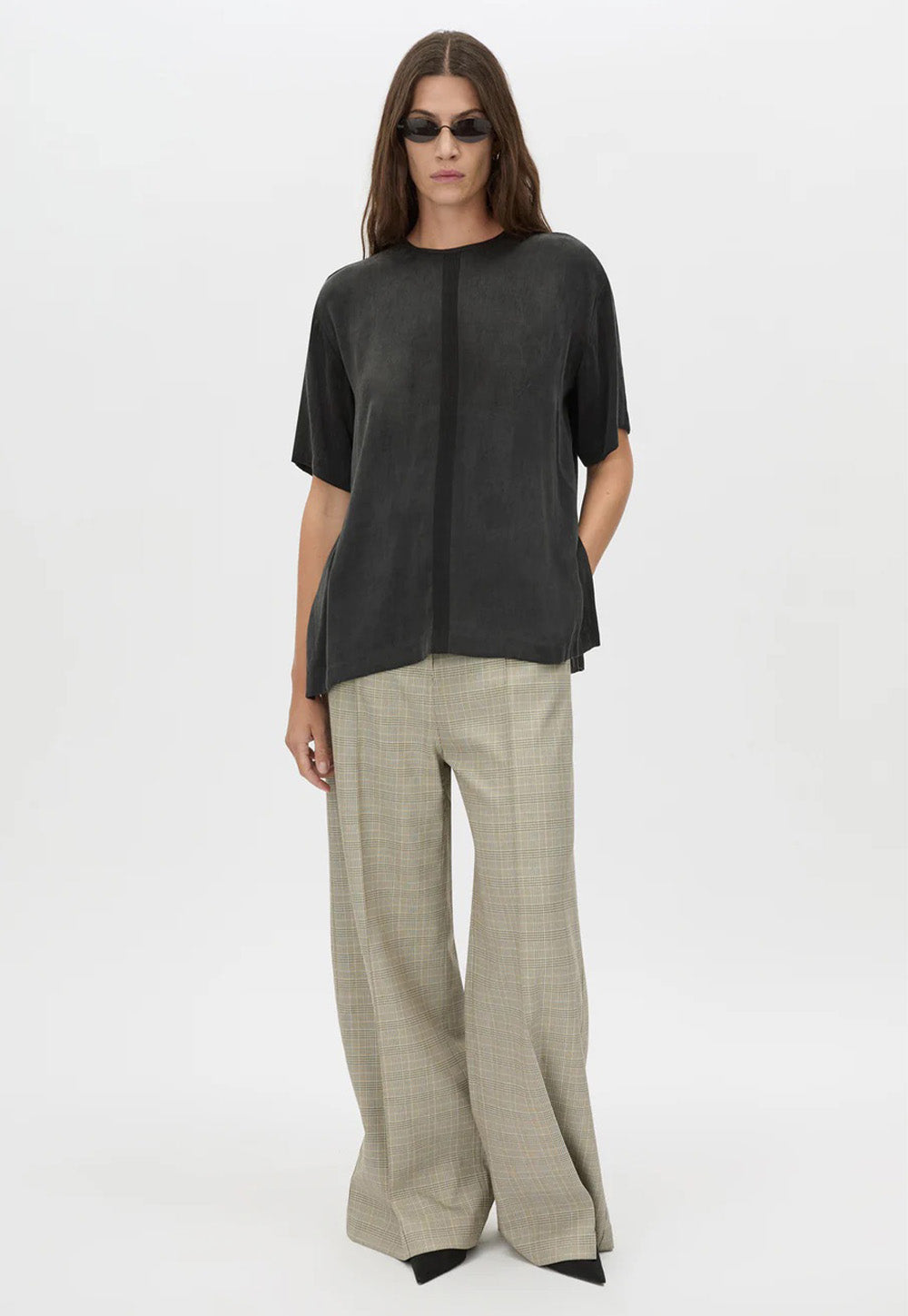 Allegro Satin Tee - Washed Black