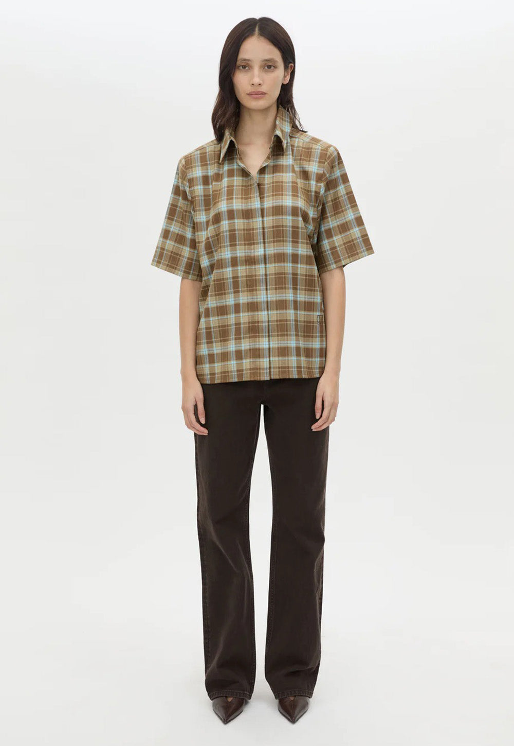 Arian Check Shirt - Chocolate