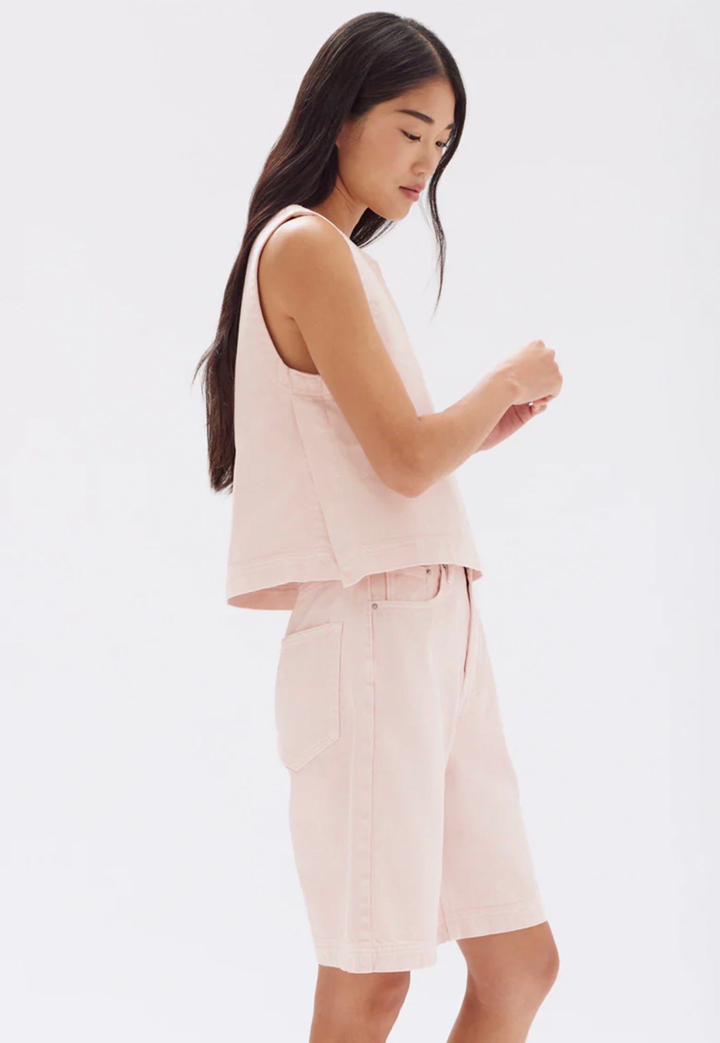 Relaxed Denim Short - Pomello