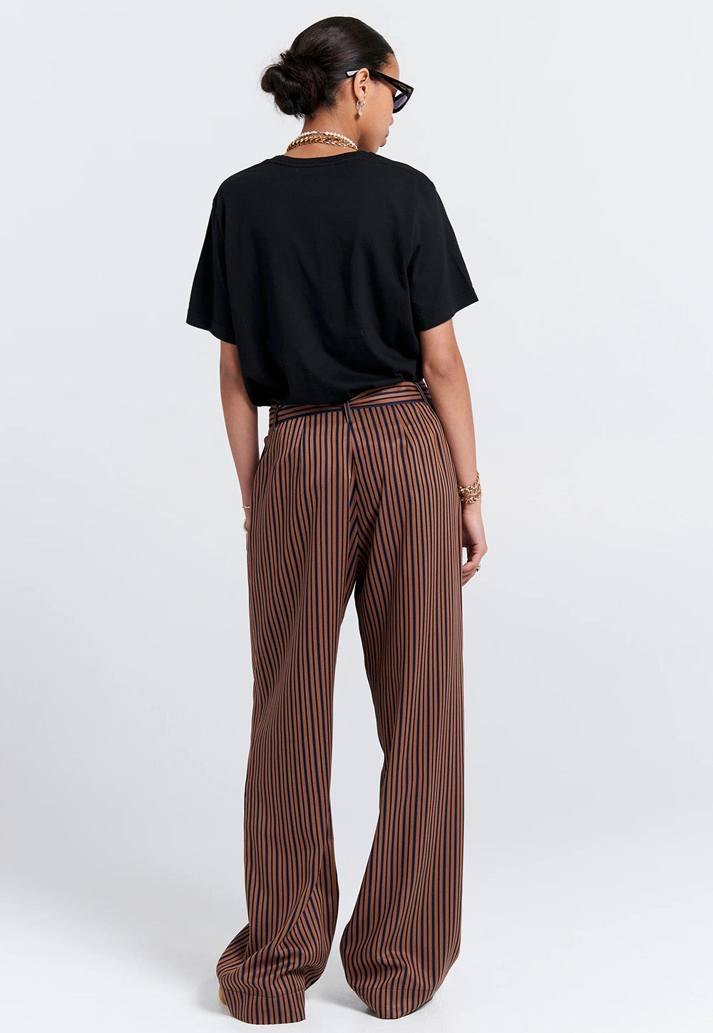 Avenue Pant - Brown Multi Stripe