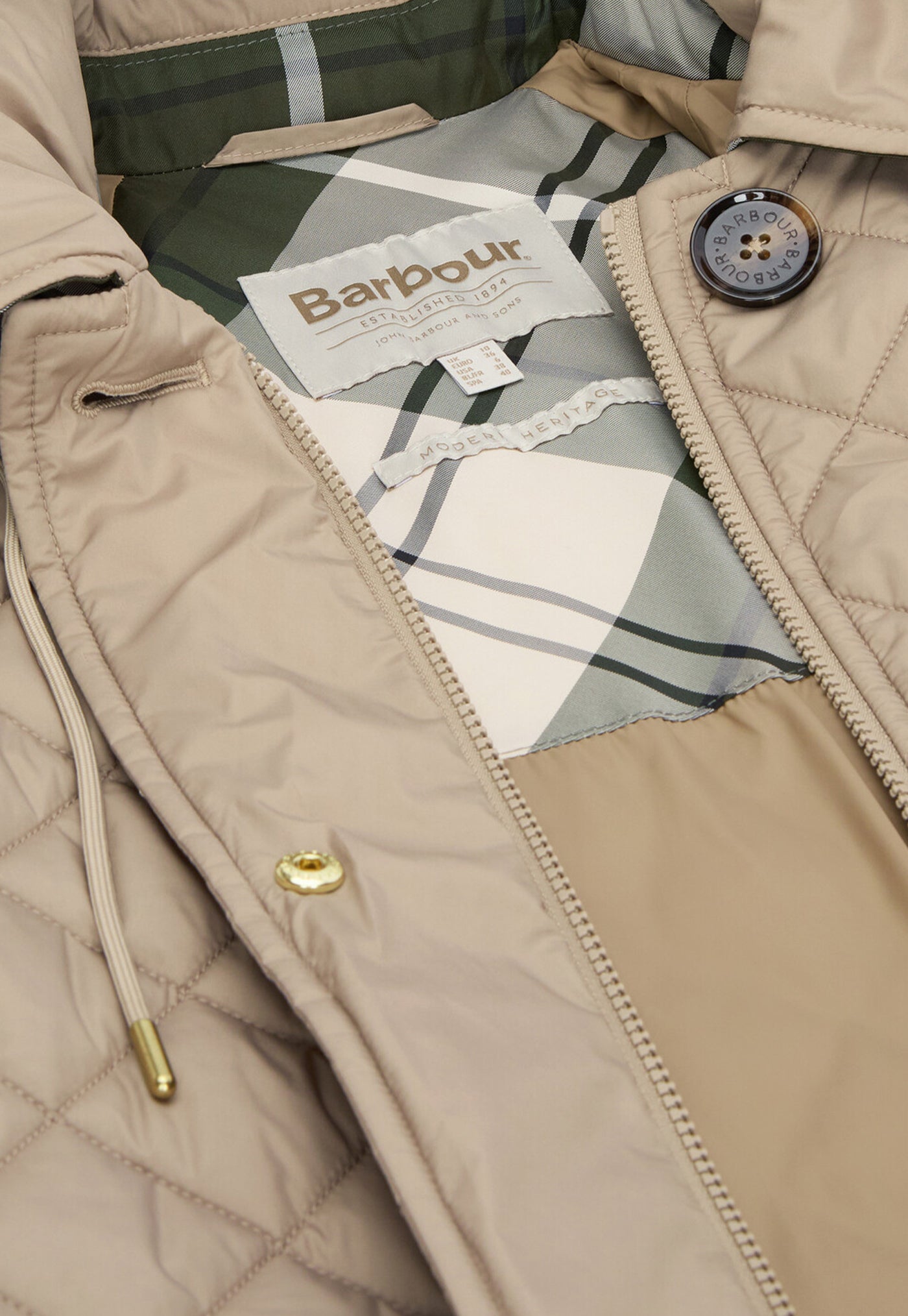 Cara Quilted Jacket - Honey/Ancient Poplar