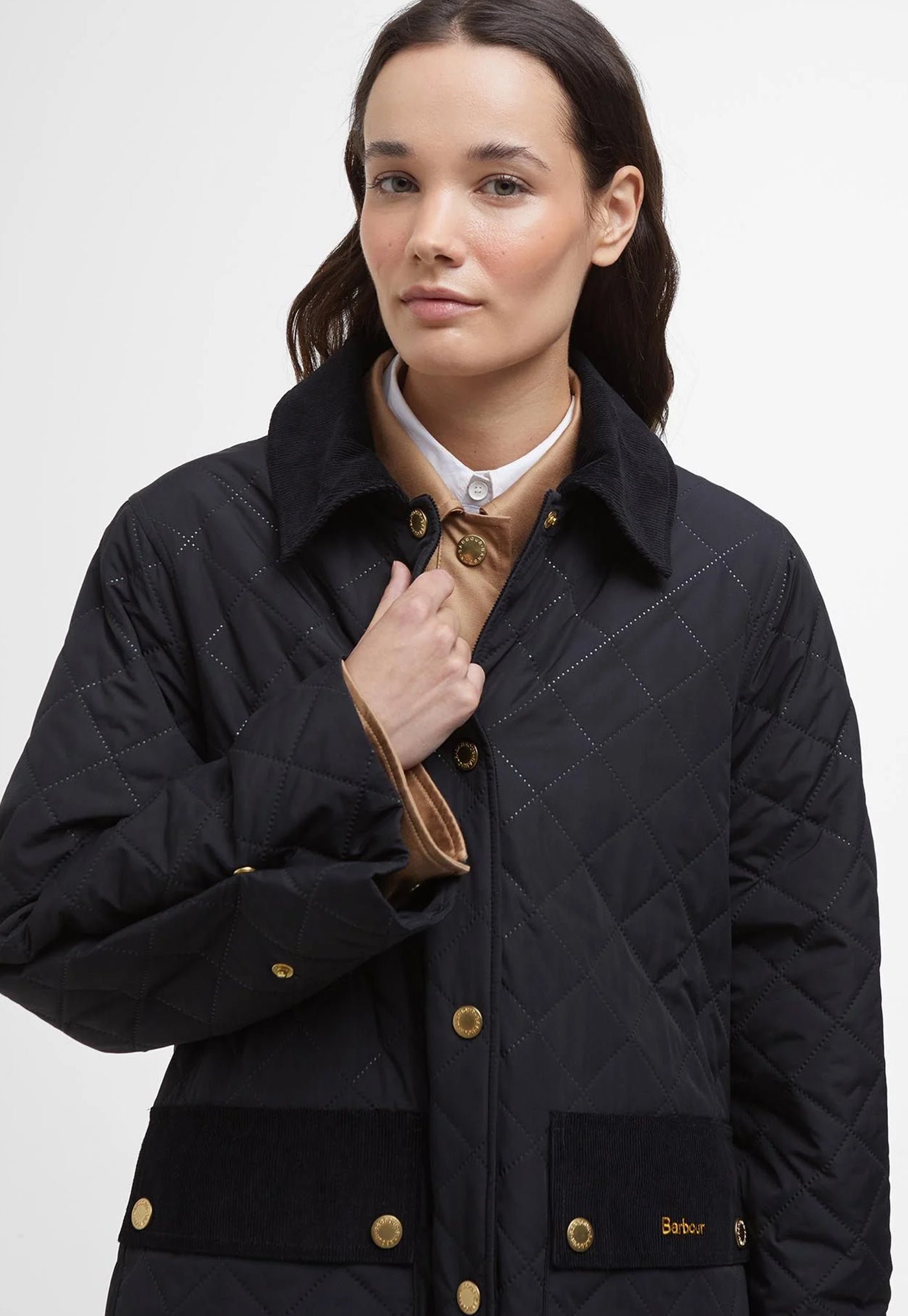 Corinne Quilted Jacket - Black/Ancient