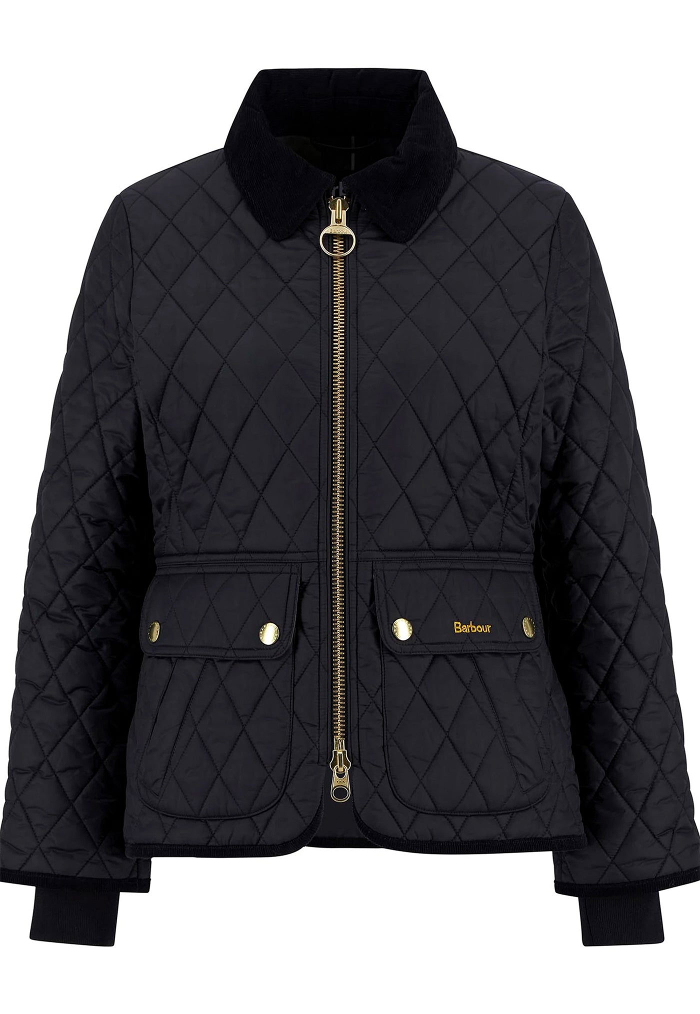 Fitted Beadnell Quilted Jacket - Black/Classic
