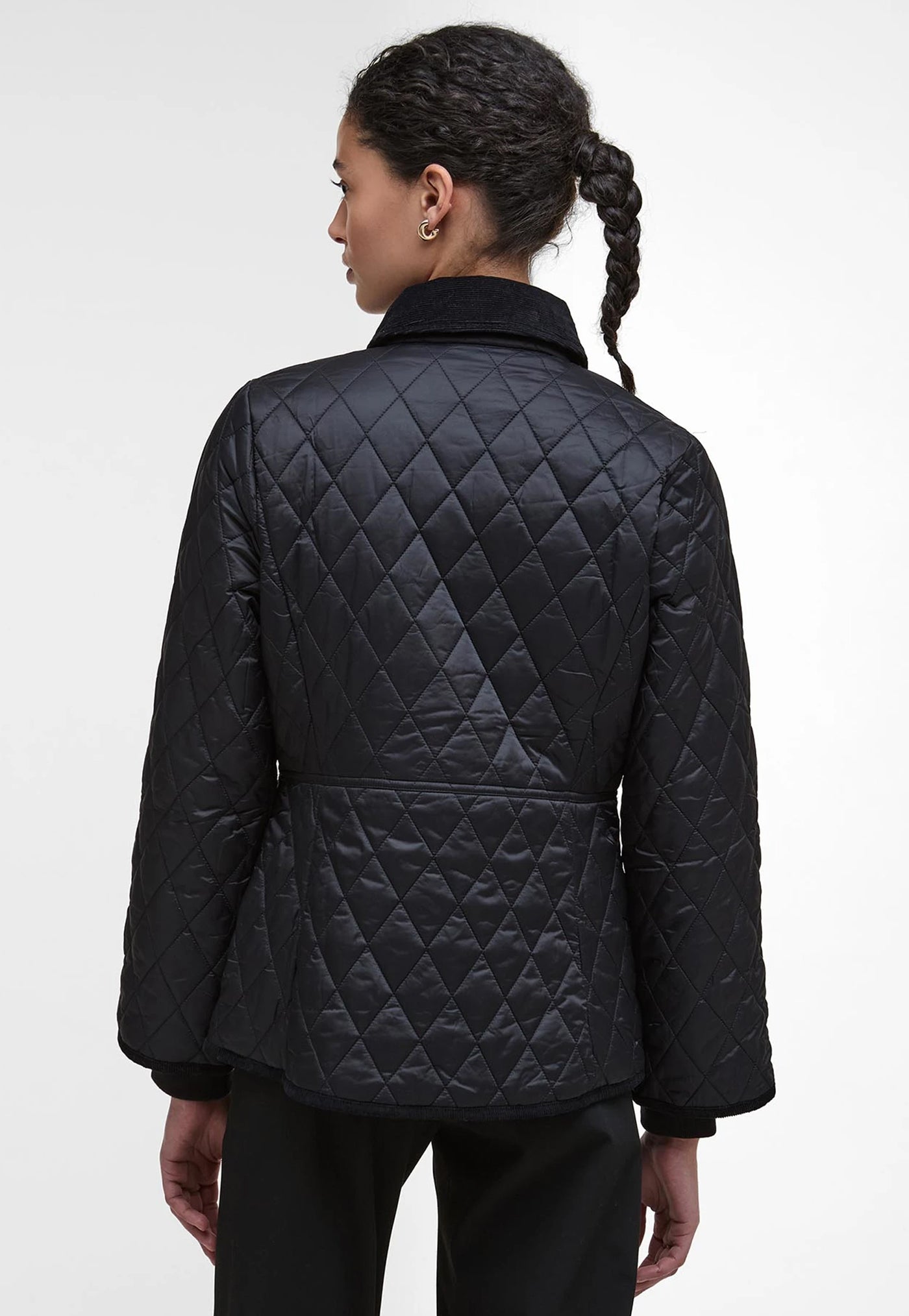 Fitted Beadnell Quilted Jacket - Black/Classic