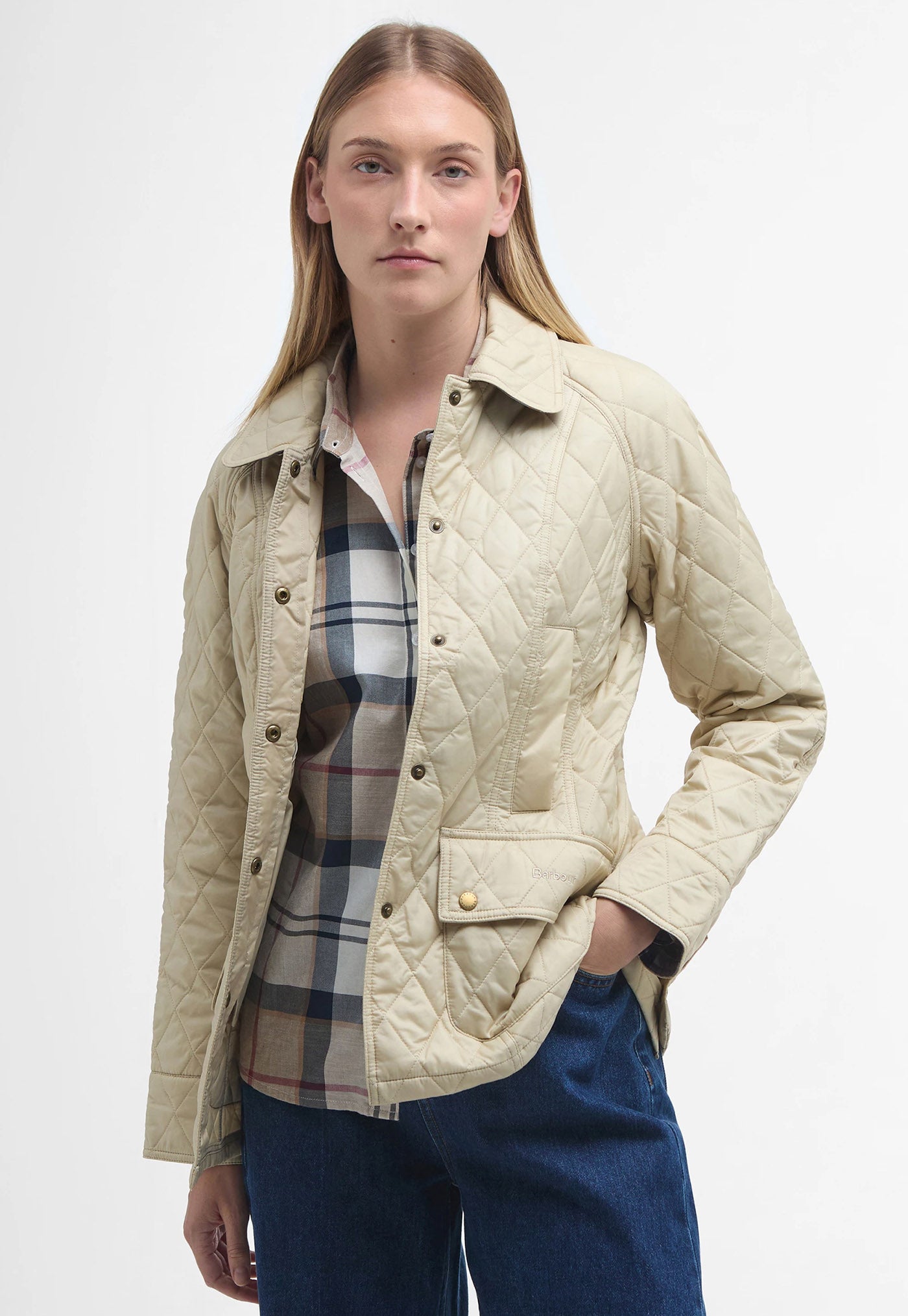 Beadnell Quilted Jacket - Pearl