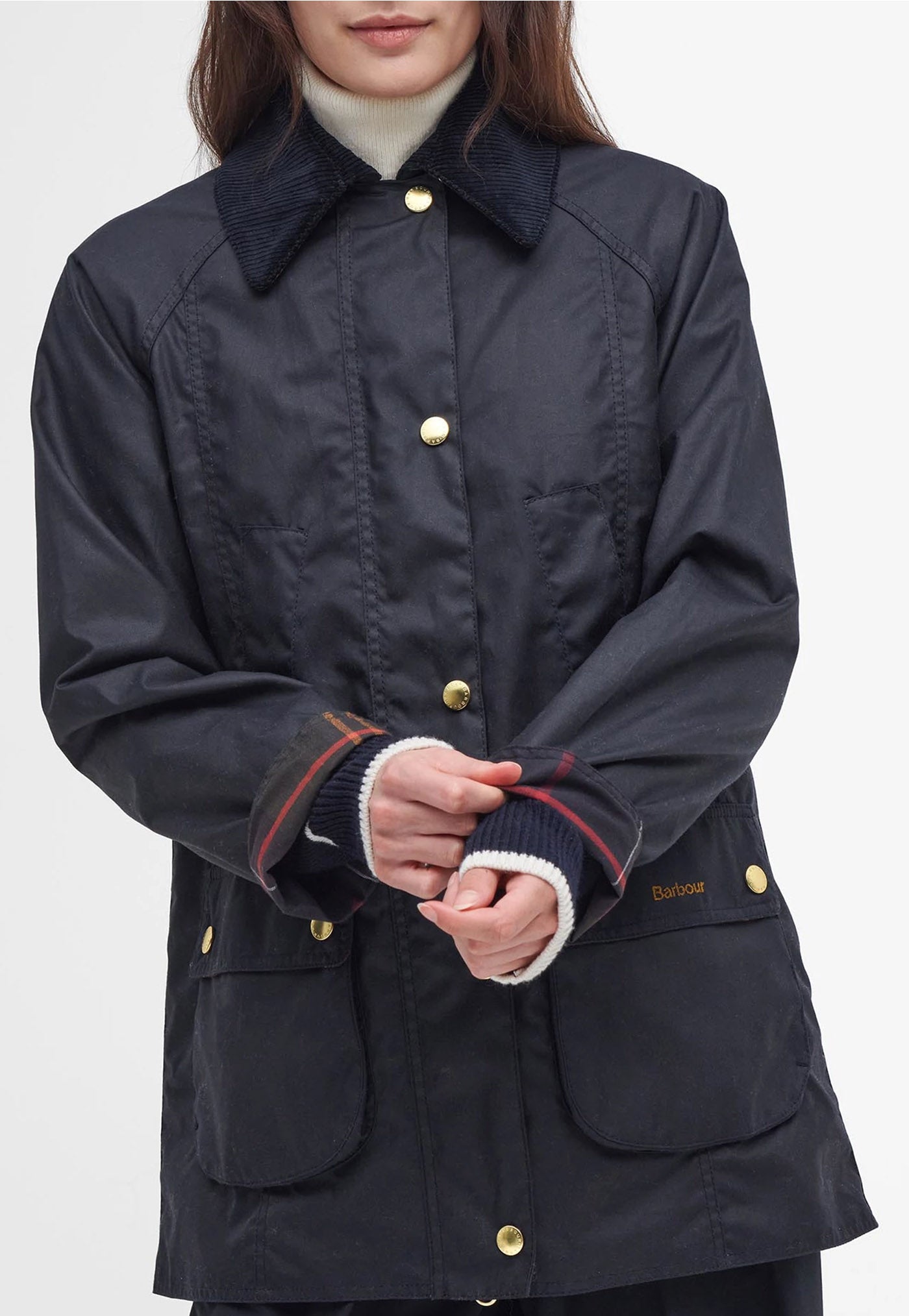 Modern Beadnell Wax Jacket - Navy/Classic