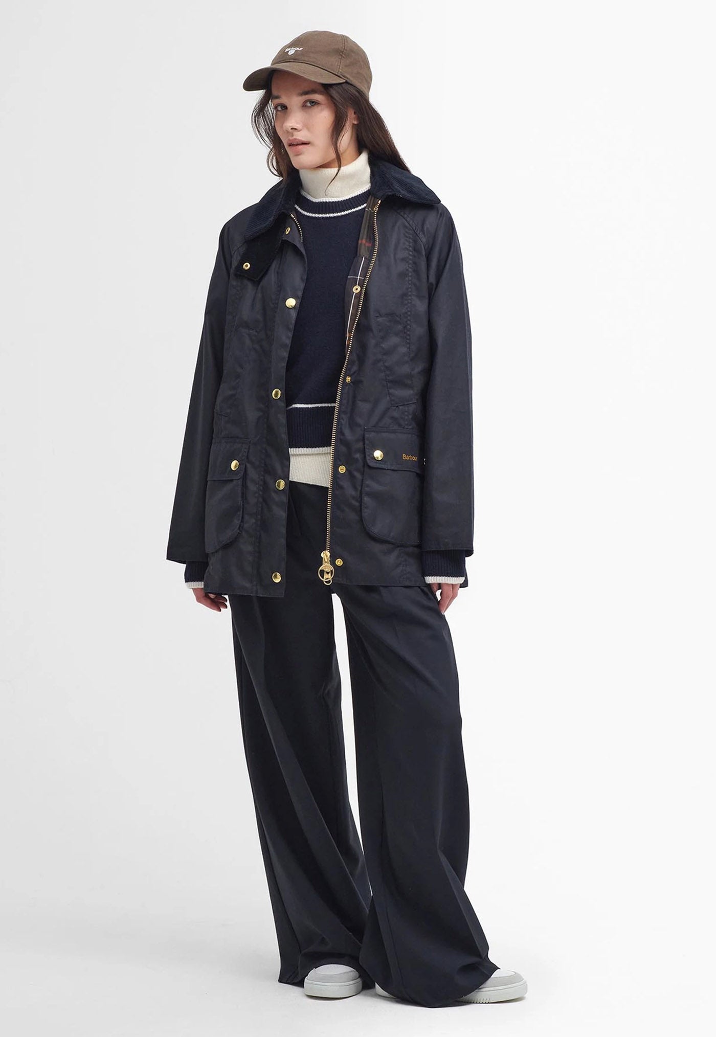 Modern Beadnell Wax Jacket - Navy/Classic