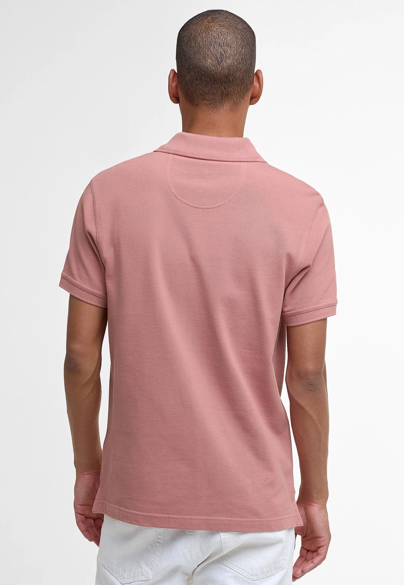 Tartan Pique Polo Shirt - Earth Pink