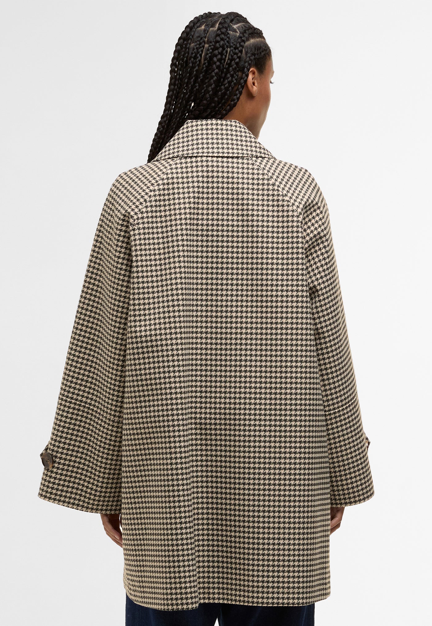 Kennedy Check Showerproof Jacket - Sage Houndstooth/Mist