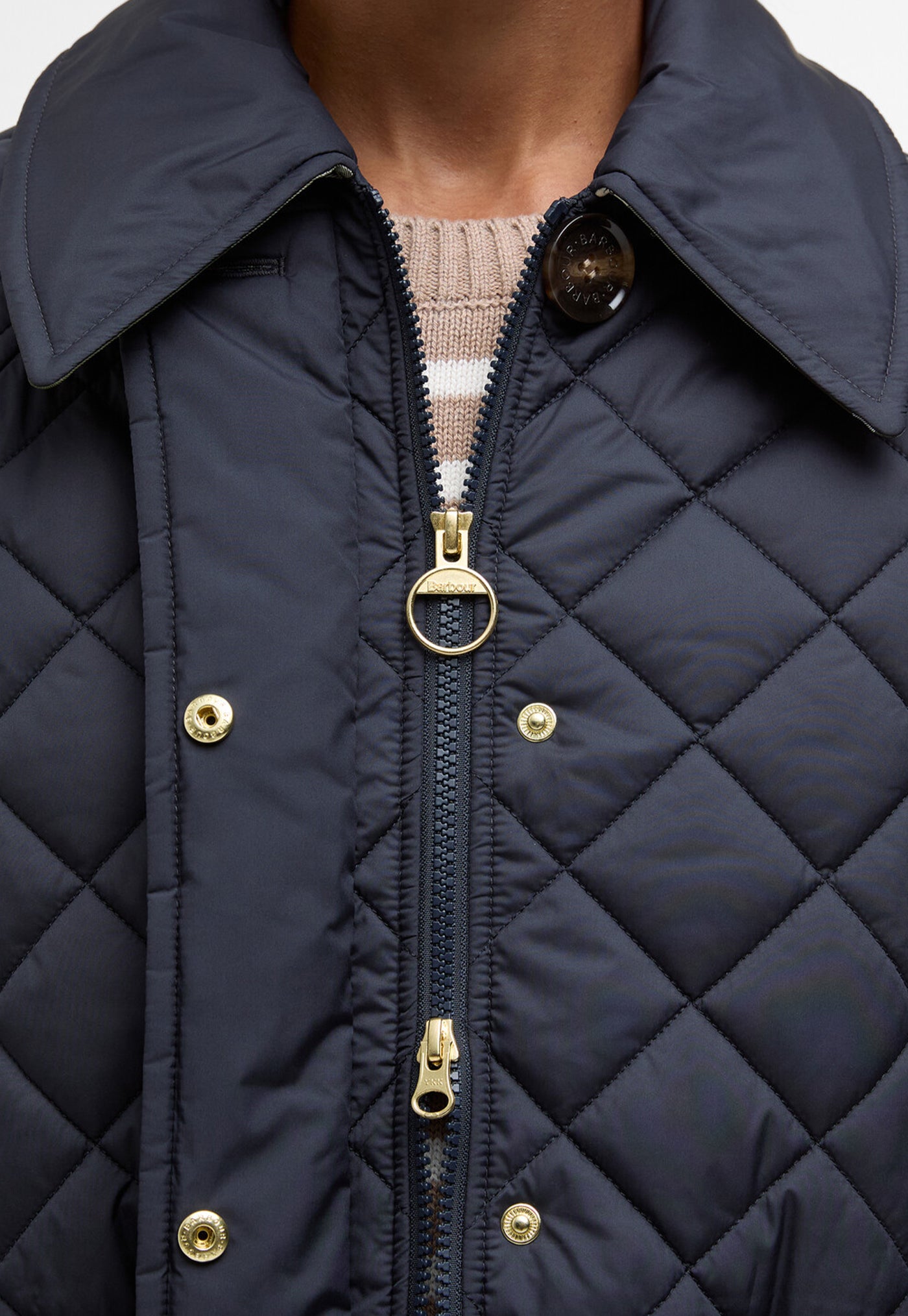 Laoise Quilted Jacket - Dark Navy/Ancient Poplar