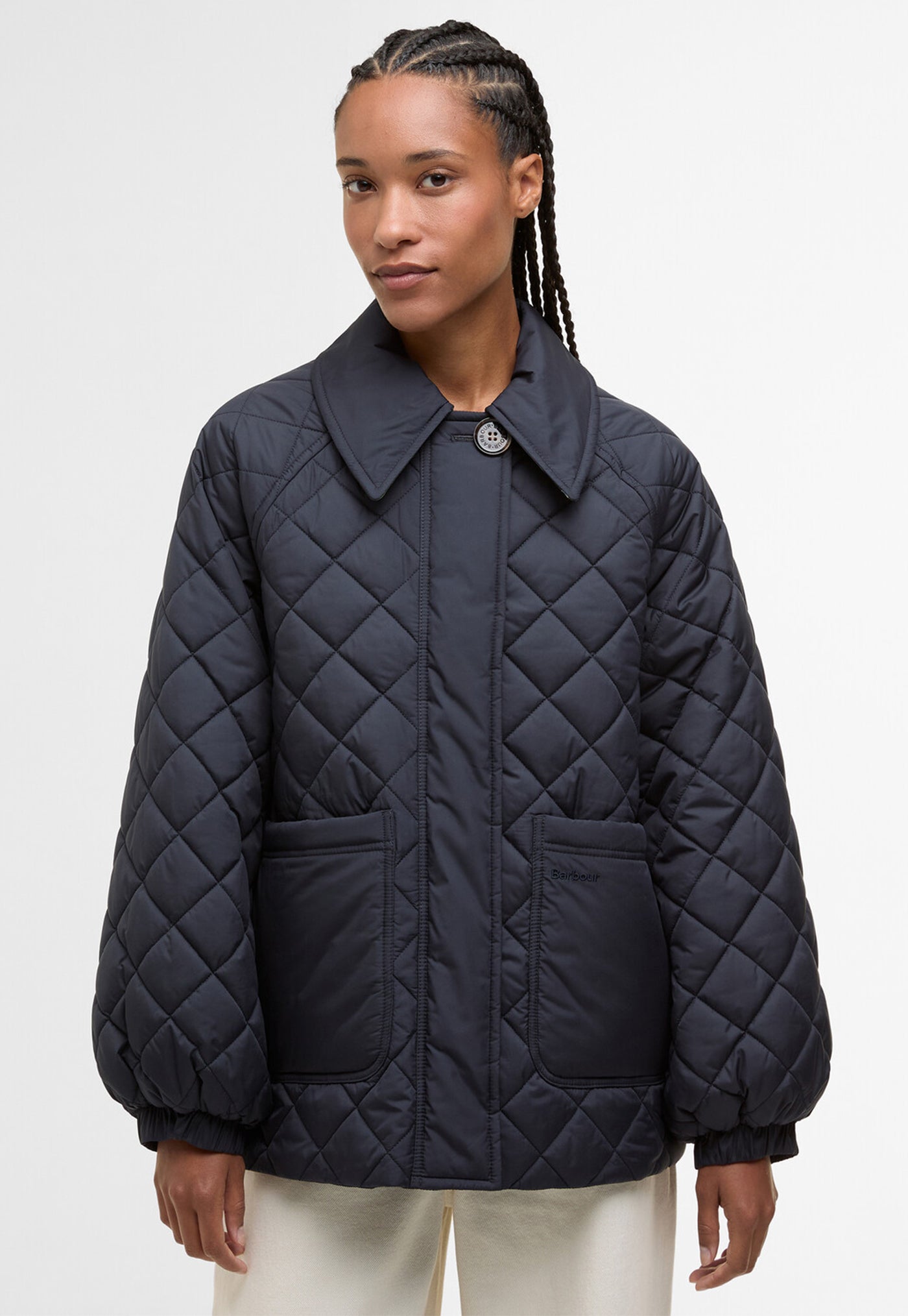Laoise Quilted Jacket - Dark Navy/Ancient Poplar