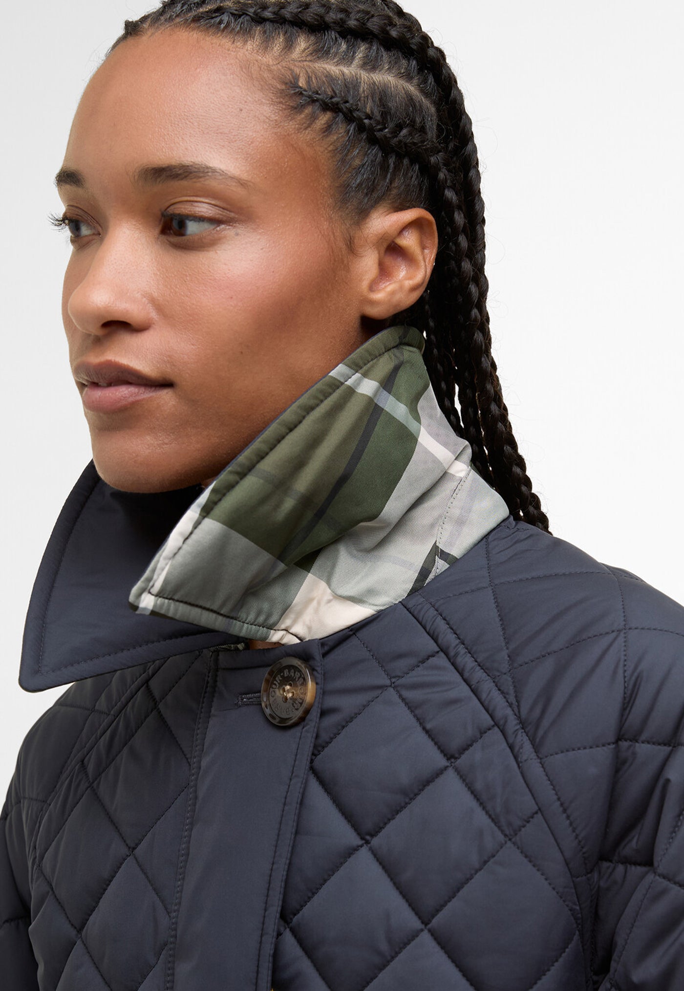 Laoise Quilted Jacket - Dark Navy/Ancient Poplar