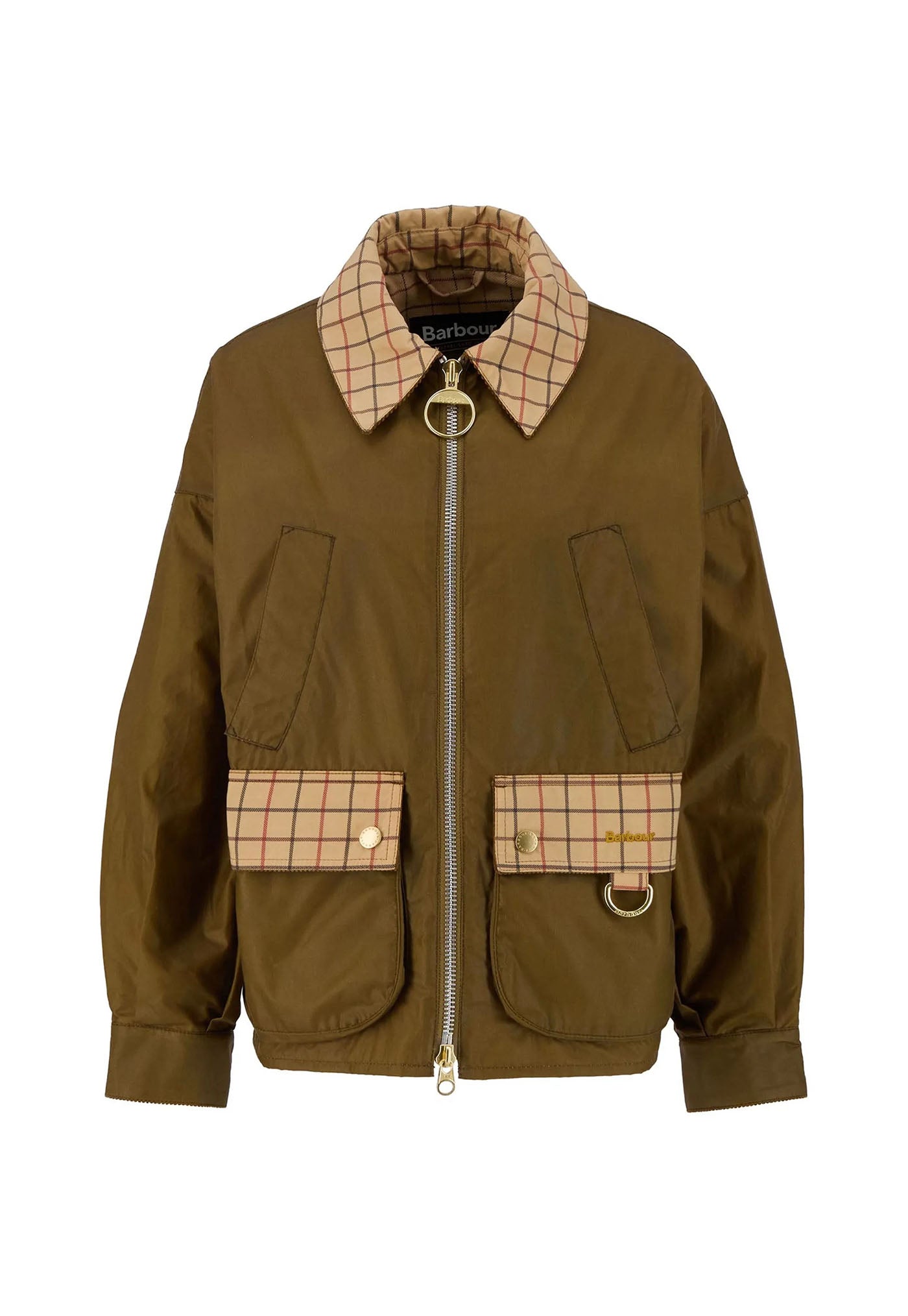 Launton Wax Jacket - Sand/Beige Tattersall