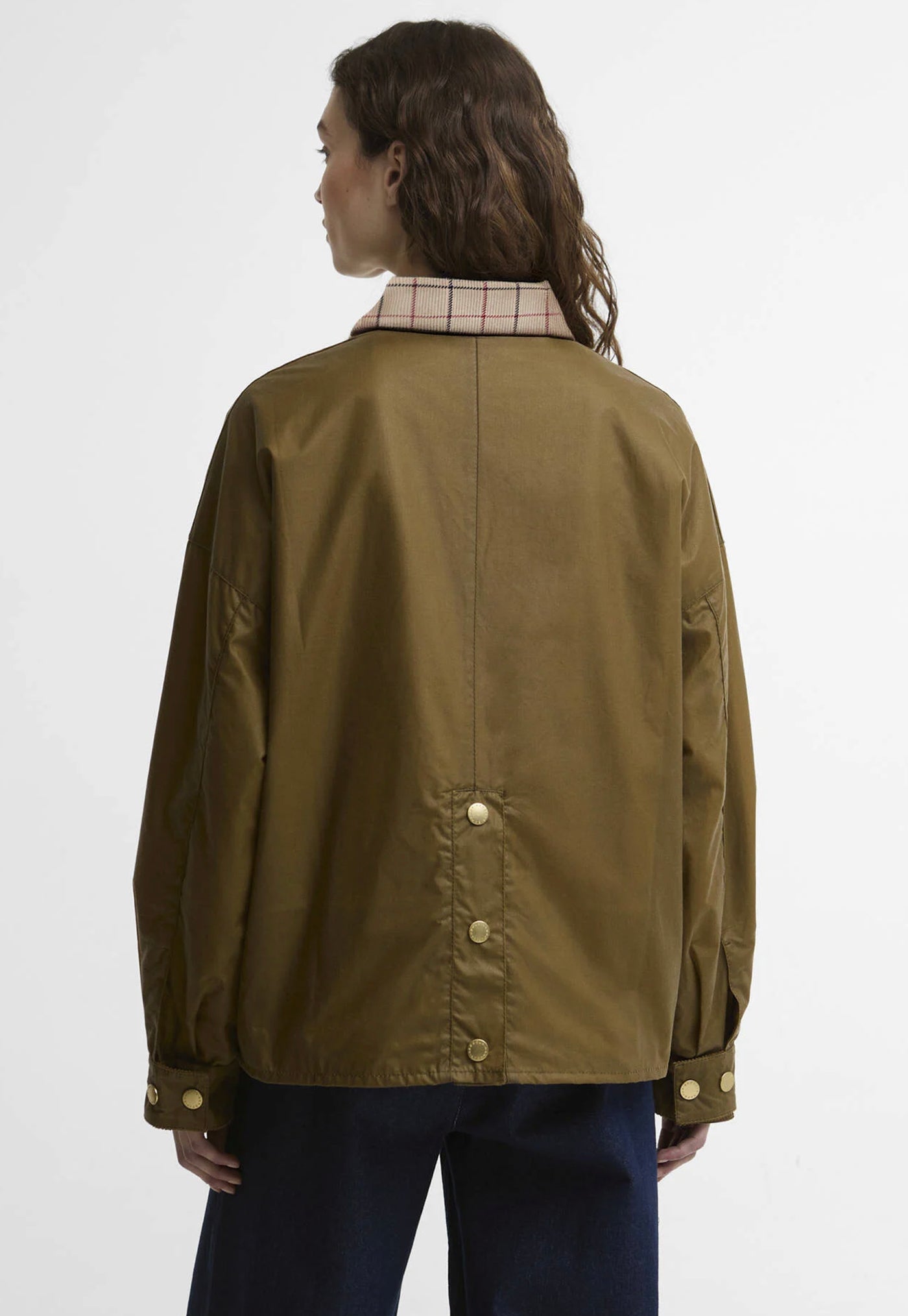 Launton Wax Jacket - Sand/Beige Tattersall