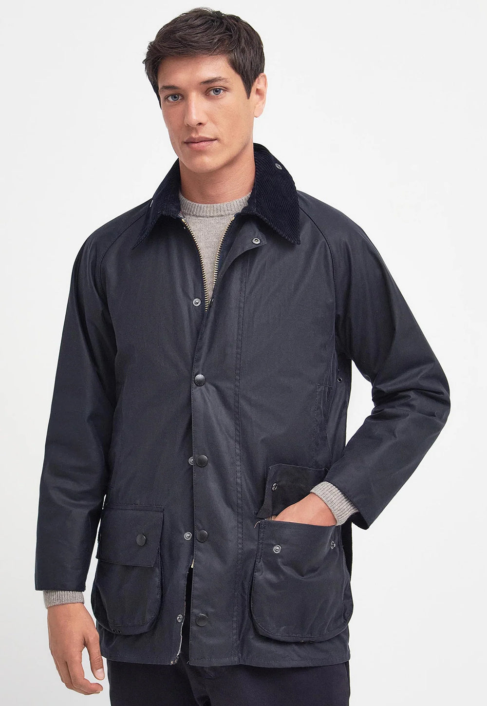 Beaufort Wax Jacket - Navy
