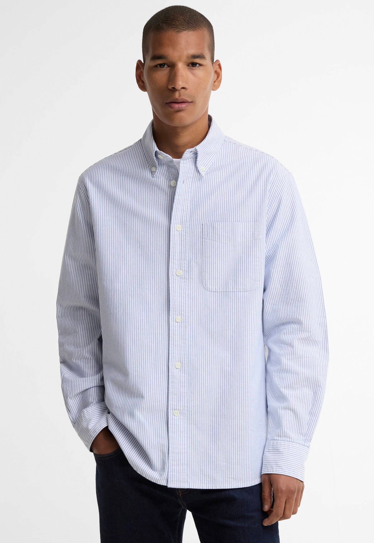 Authentic Striped Oxford Shirt - Blue