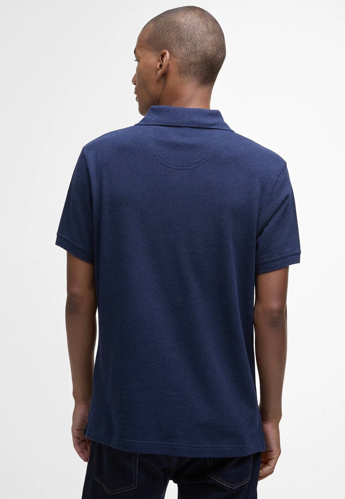 Tartan Pique Polo Shirt- Navy/Classic