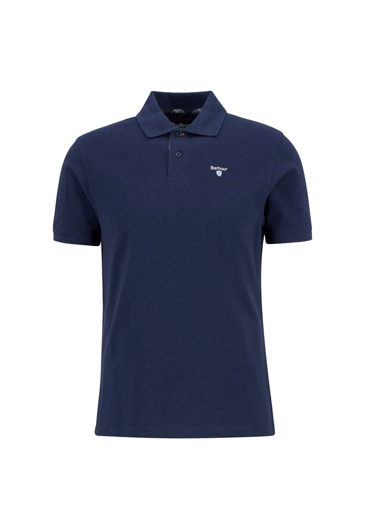 Tartan Pique Polo Shirt- Navy/Classic