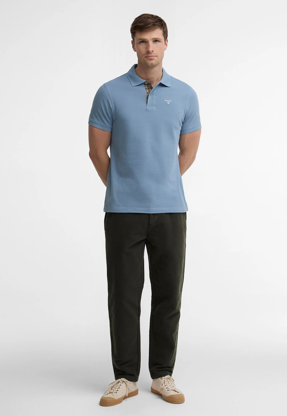 Tartan Pique Polo - Tarn Blue