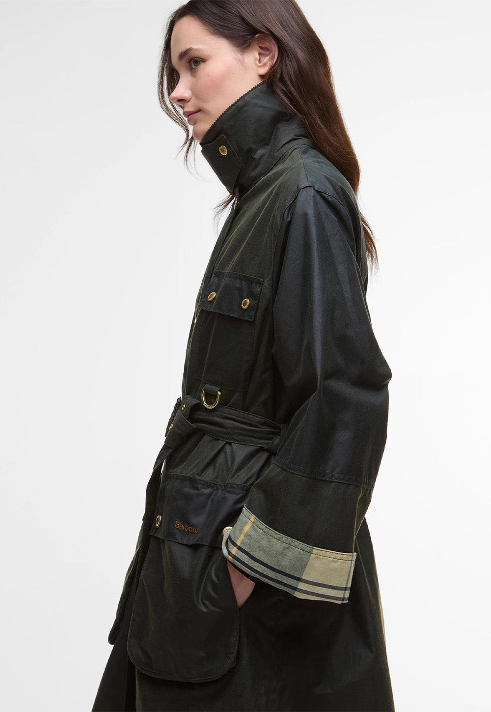 Milda Wax Jacket - Fern/Sage/Ancient Tartan
