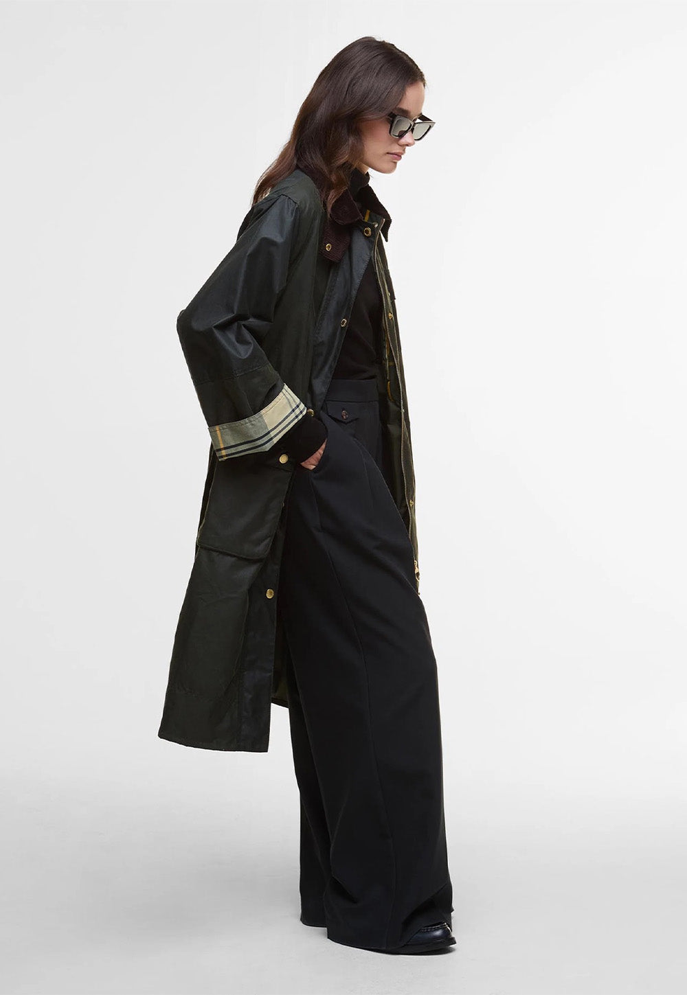 Milda Wax Jacket - Fern/Sage/Ancient Tartan