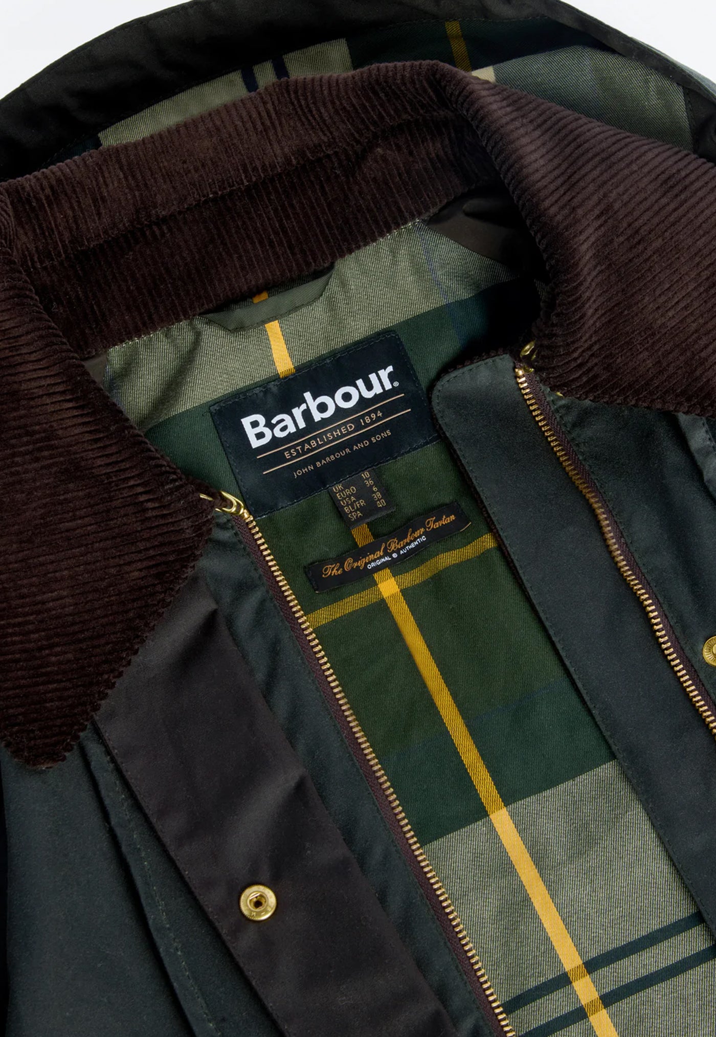 Reighton Wax Jacket - Fern/Accient