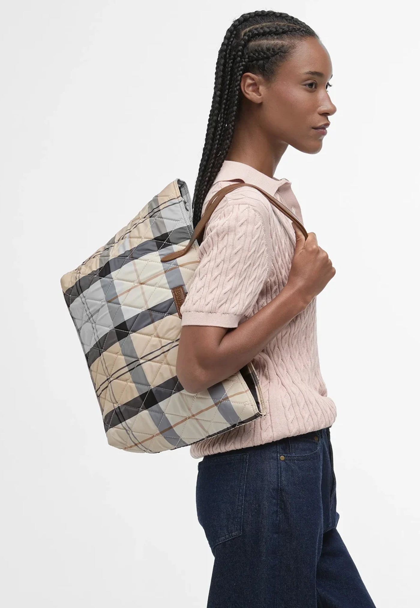 Wetherham Quilted Tartan Bag - Safari Tartan