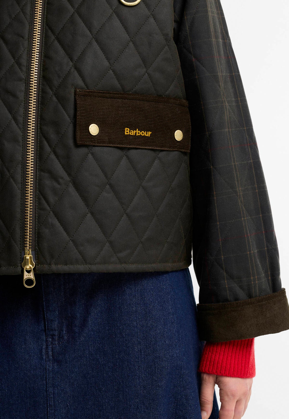 Tartan Reimagined Icons Tartan Quilted Spey Waxed Jacket - Olive/Classic