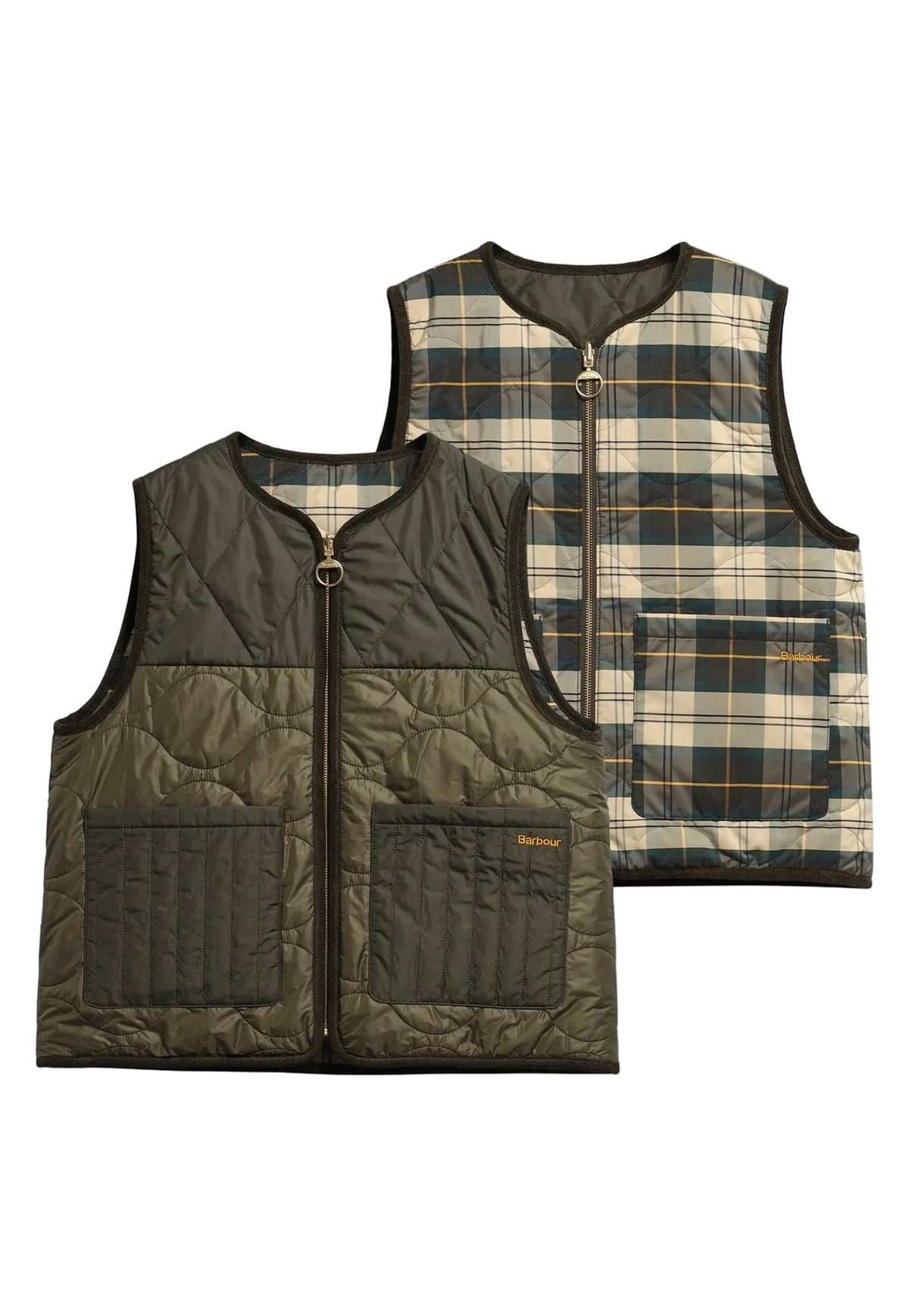 Nunwell Reversible Quilted Liner - Olive/Fern/Ancient