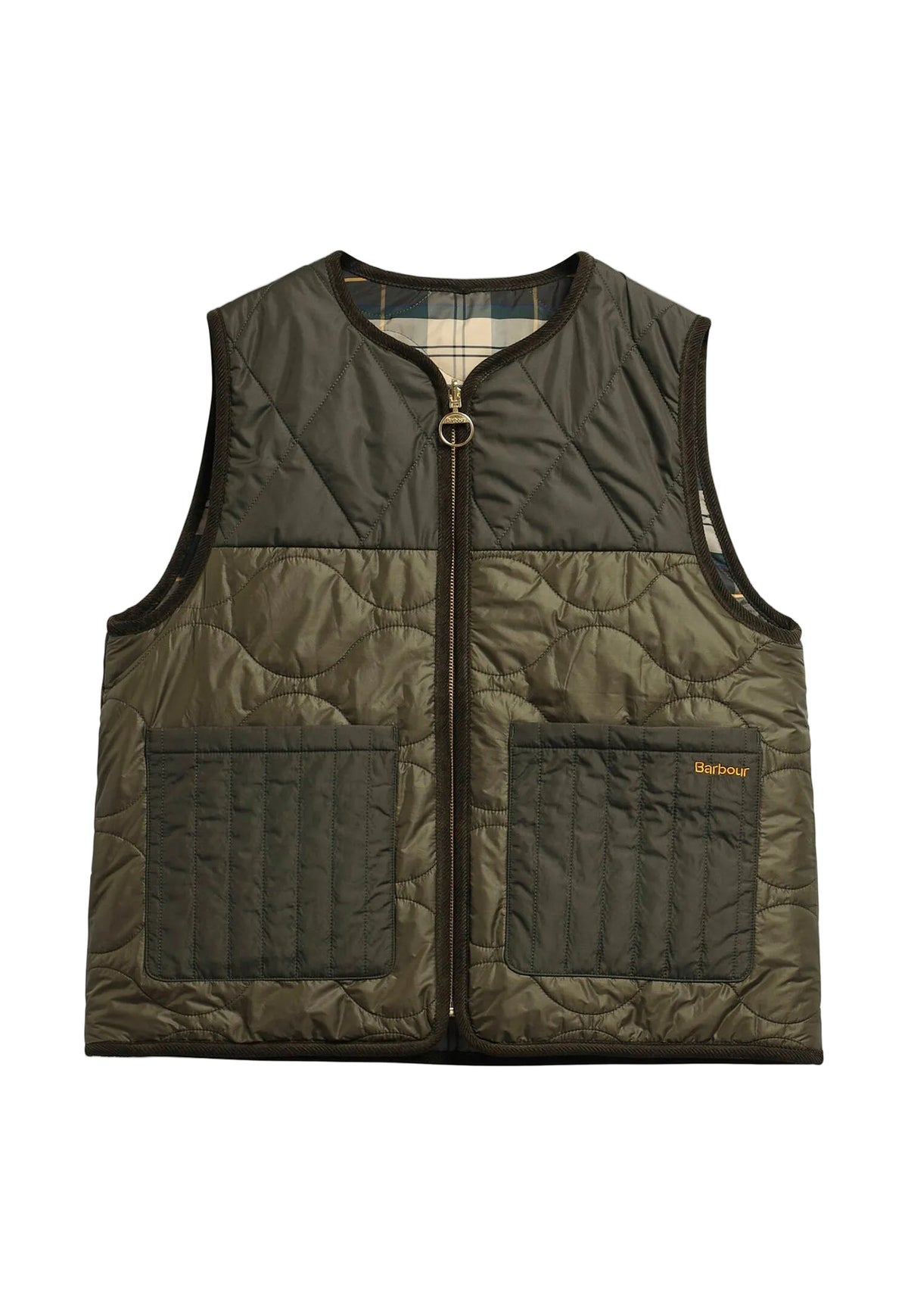 Nunwell Reversible Quilted Liner - Olive/Fern/Ancient