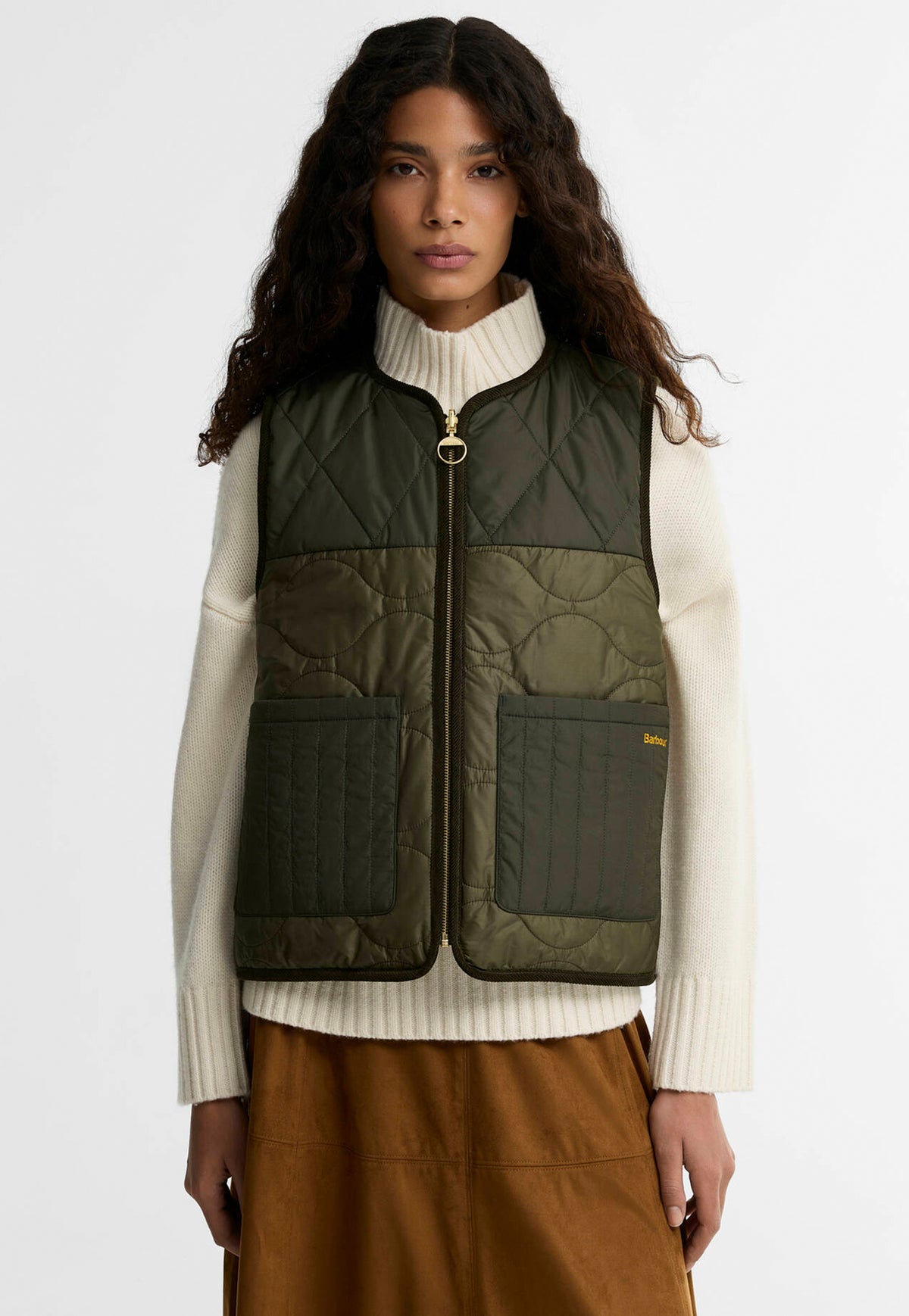 Nunwell Reversible Quilted Liner - Olive/Fern/Ancient