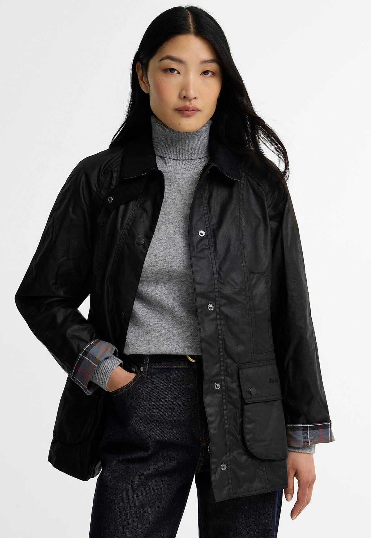 Beadnell Wax Jacket - Black