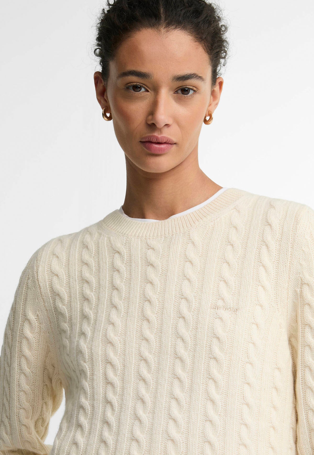 Ashdown Cable Knitted Jumper - Ecru