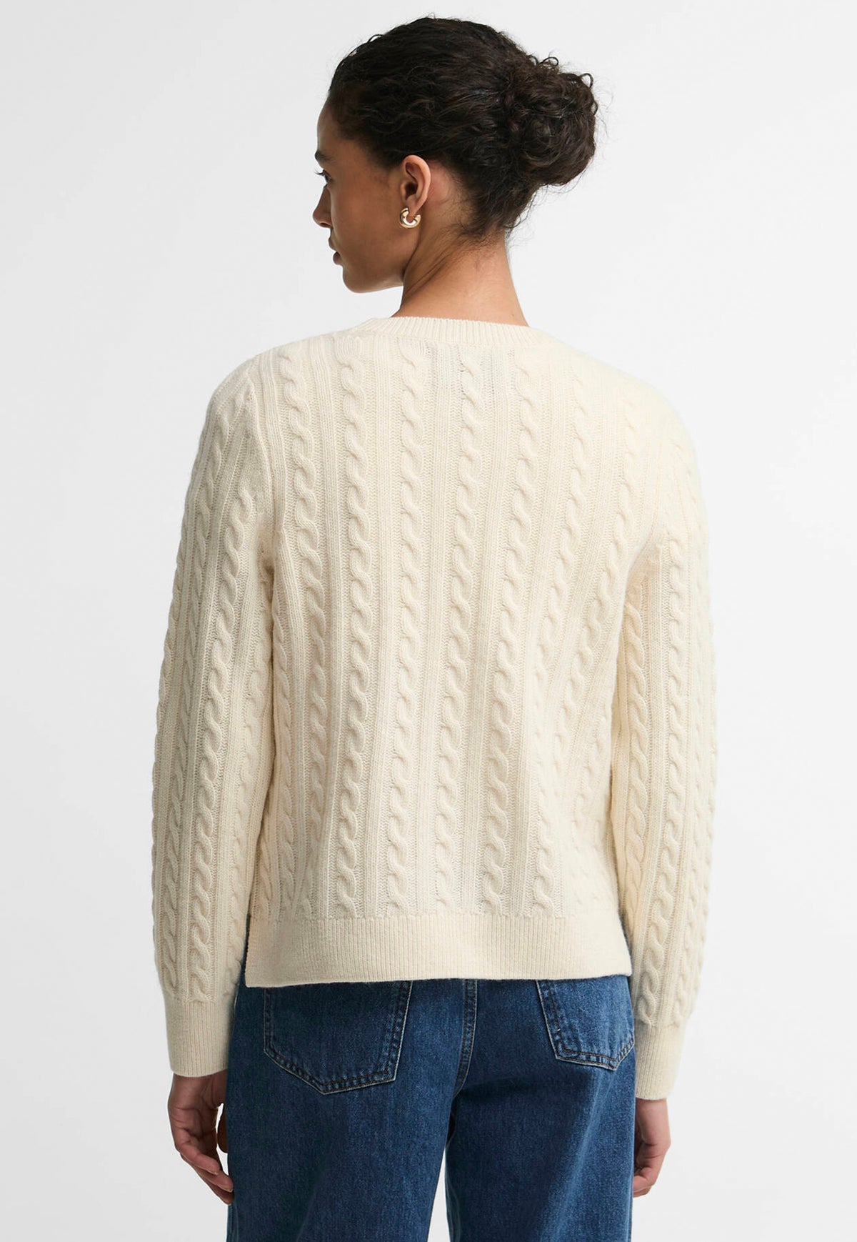 Ashdown Cable Knitted Jumper - Ecru