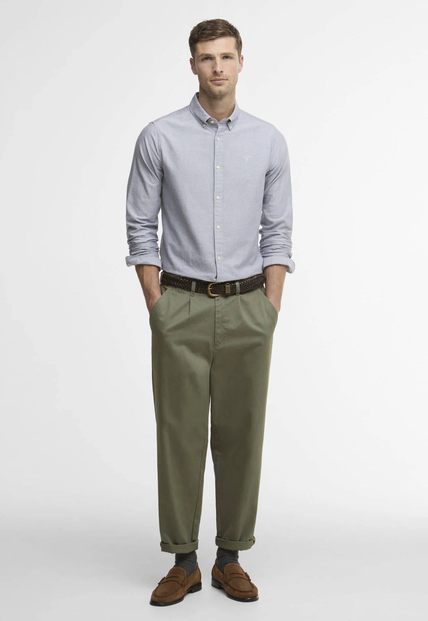 Oxtown Tailored Shirt - Grey Blue