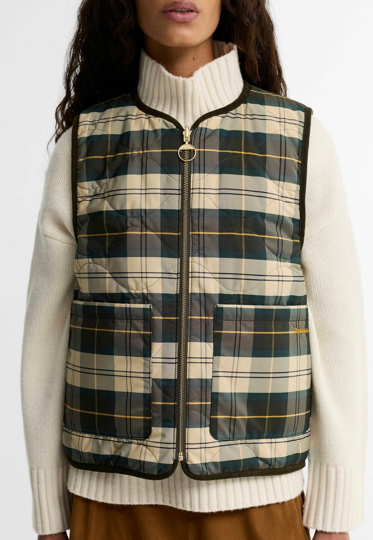 Nunwell Reversible Quilted Liner - Olive/Fern/Ancient
