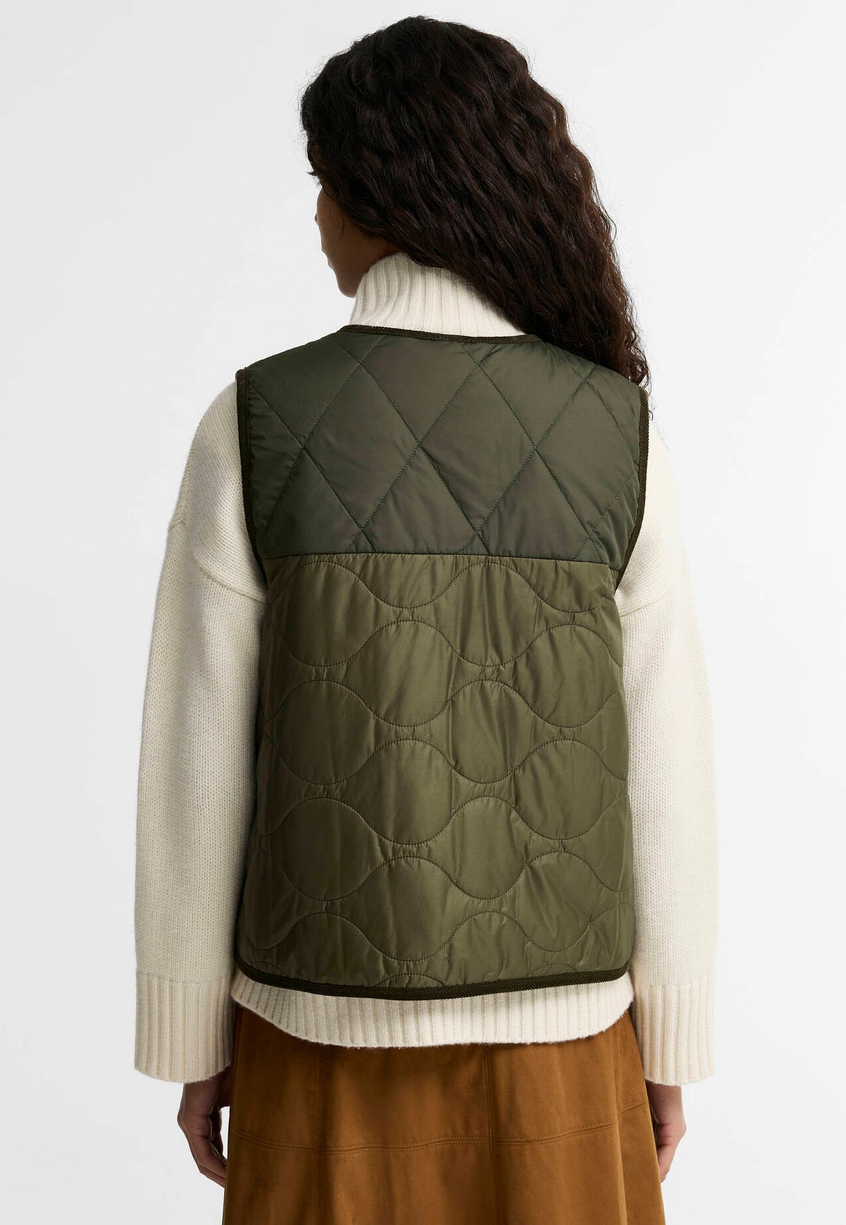 Nunwell Reversible Quilted Liner - Olive/Fern/Ancient