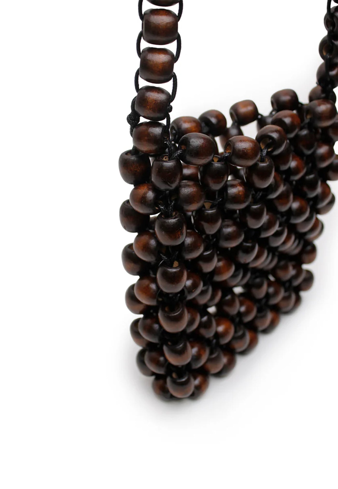 Beaded Crossbody Bag - Brown