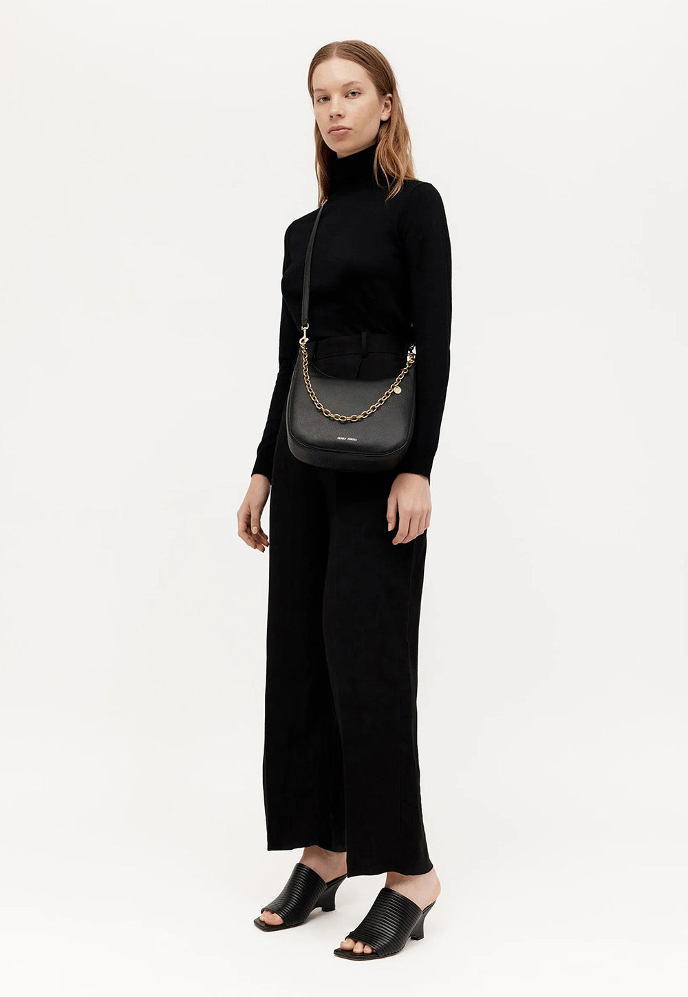 Caballo Mule - Black Pleated sold by Angel Divine