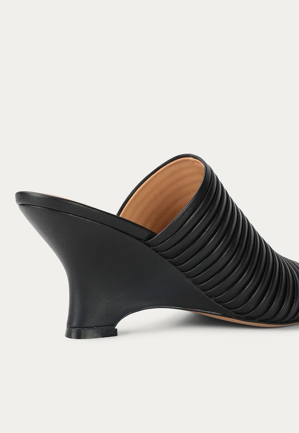 Caballo Mule - Black Pleated sold by Angel Divine