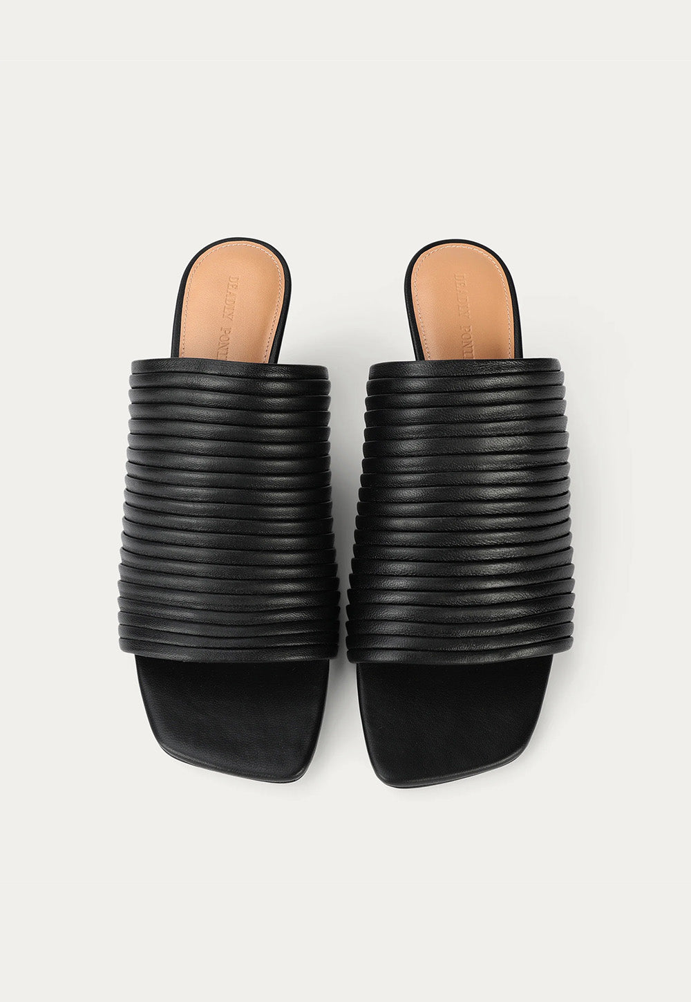 Caballo Mule - Black Pleated sold by Angel Divine