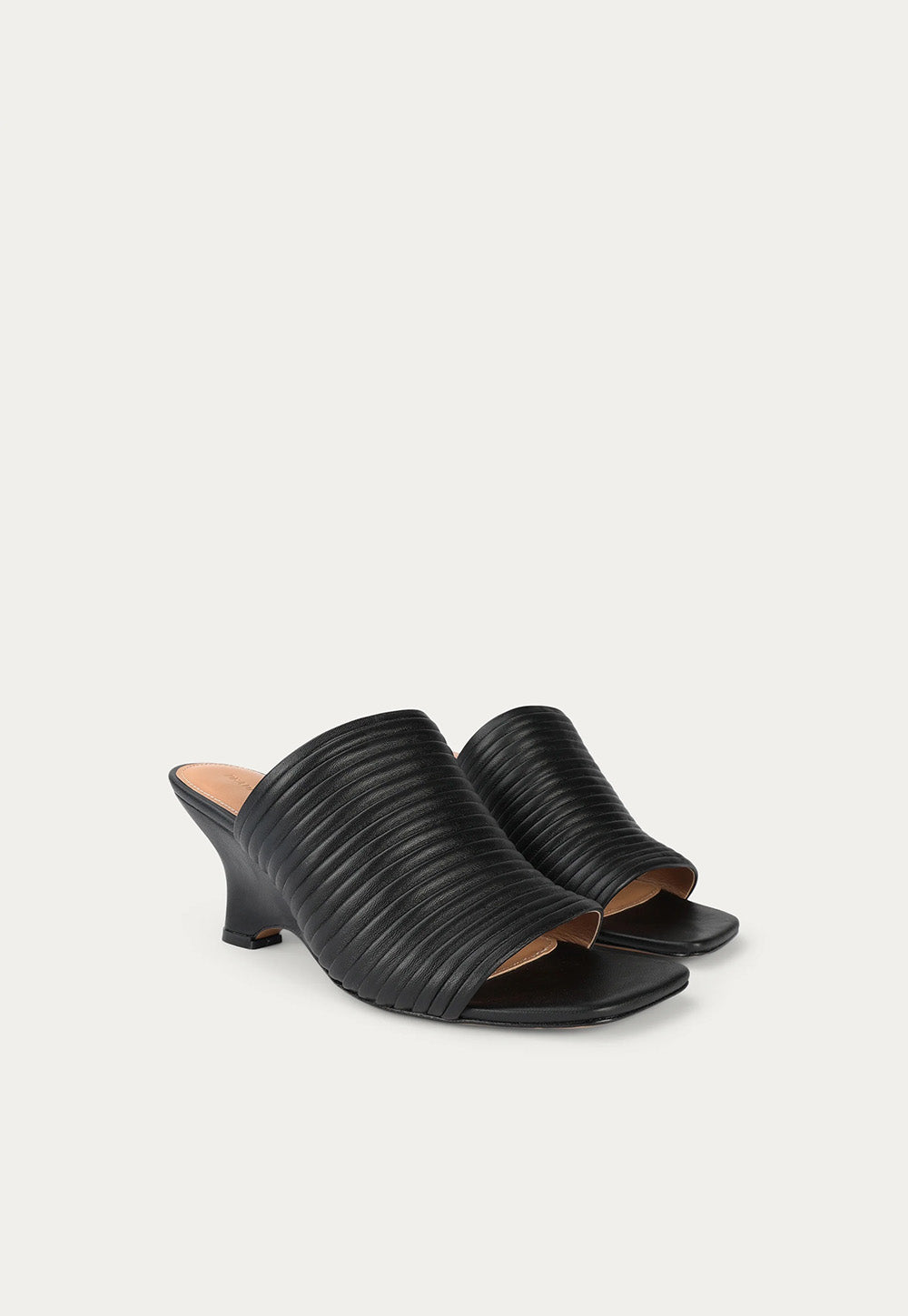 Caballo Mule - Black Pleated sold by Angel Divine