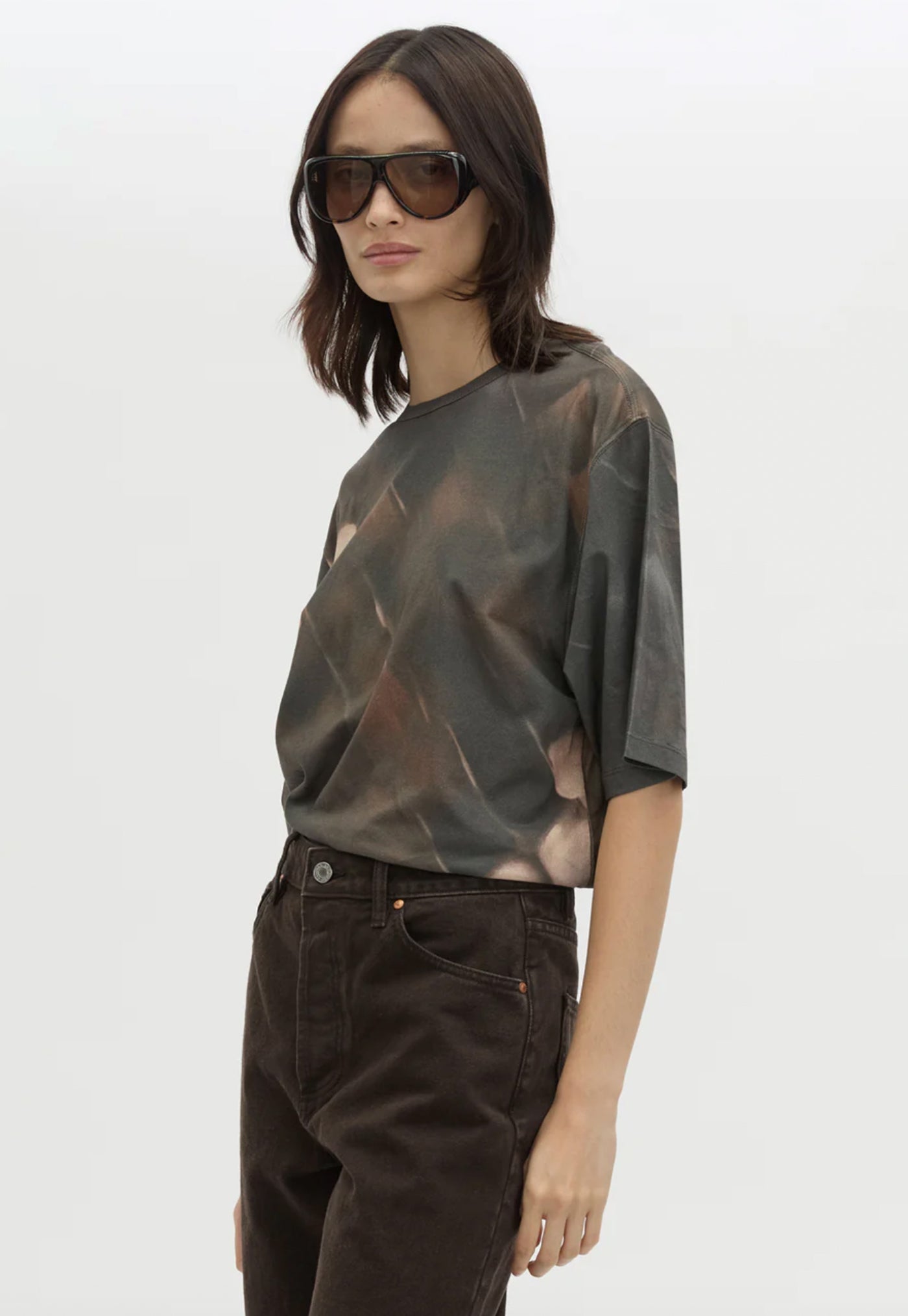 Asper Print Tee - Chocolate Print