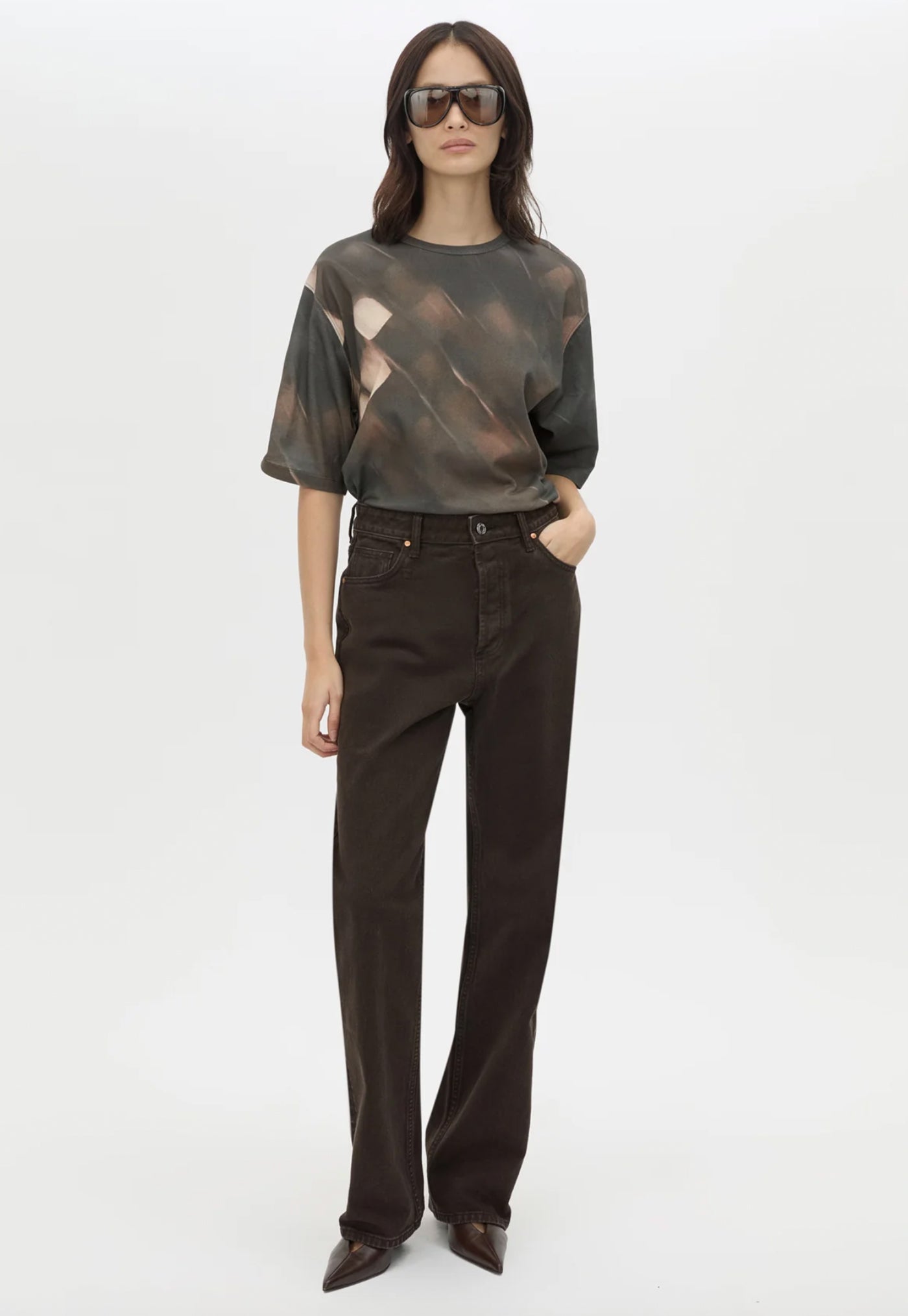 Asper Print Tee - Chocolate Print