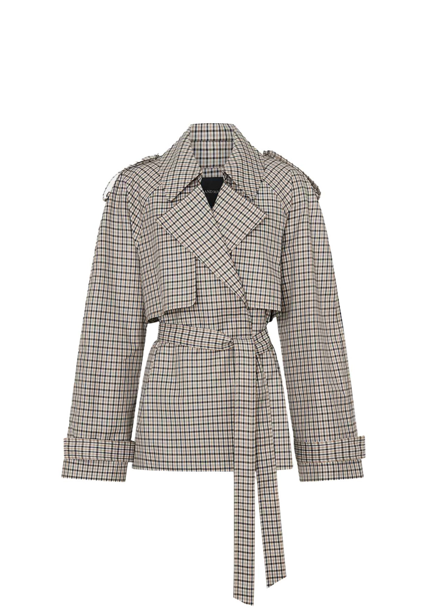 Burdock Check Trench Jacket - Birch Check