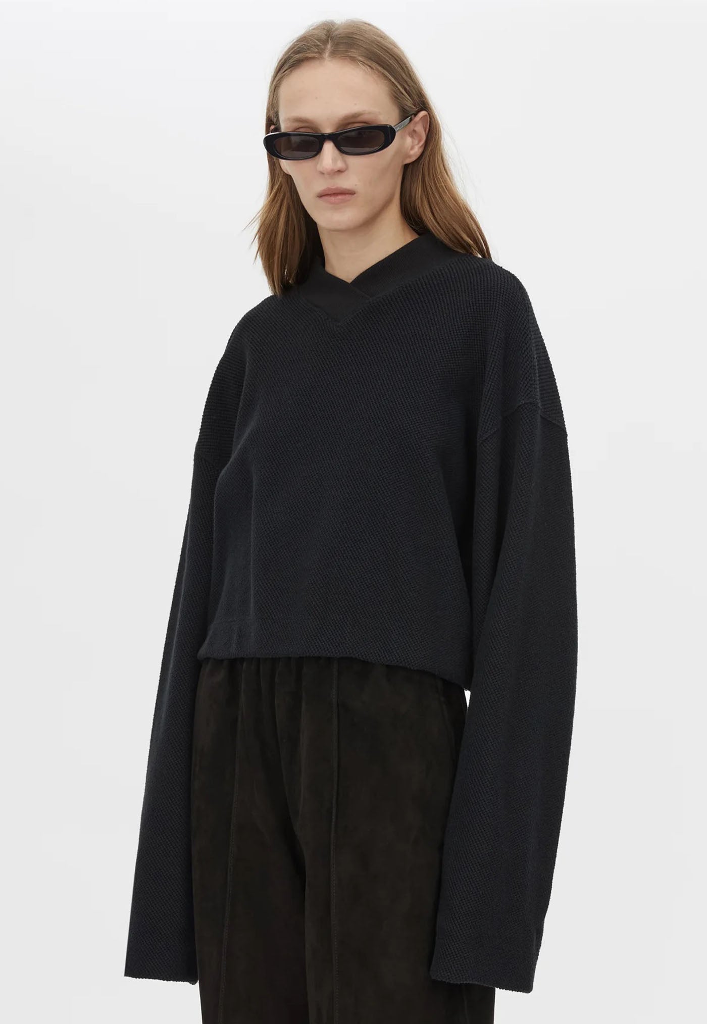 Cosmo Textured Sweater - Black